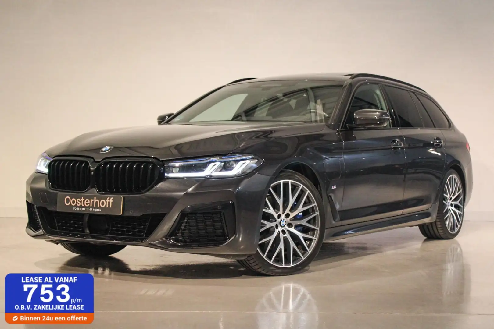 BMW 530 5-serie Touring 530e xDrive M-sport High Executive Grau - 1