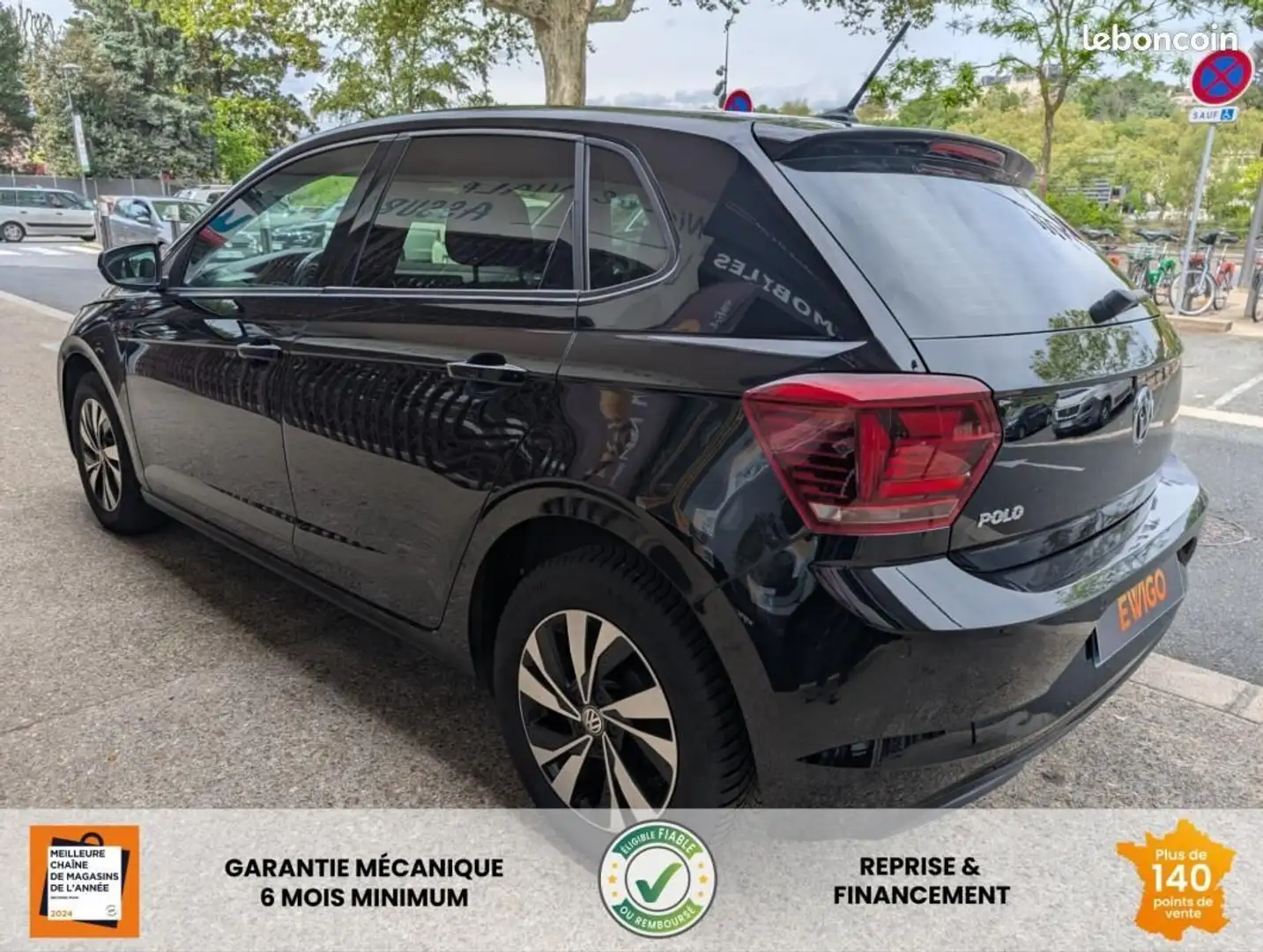 Volkswagen Polo VI 1.0 TSI 95CH CONFORTLINE DSG7 Euro6d-T APPLE CA Schwarz - 2