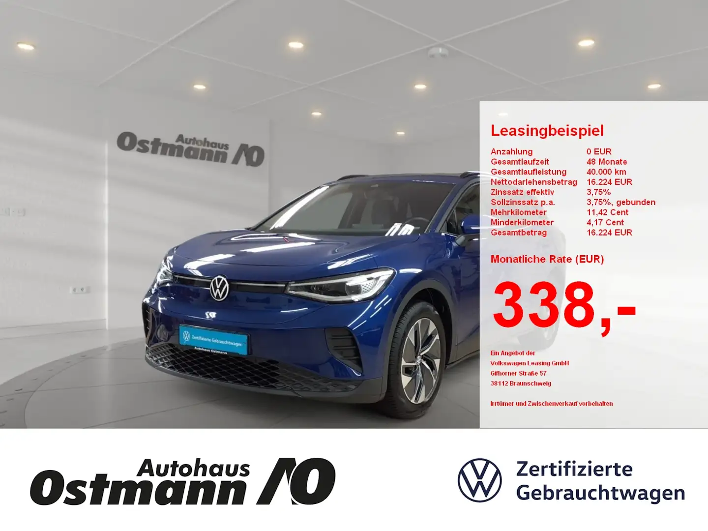 Volkswagen ID.4 Pure Performance *LM-Felgen*LED*Sitzh*NAVI* Blau - 1