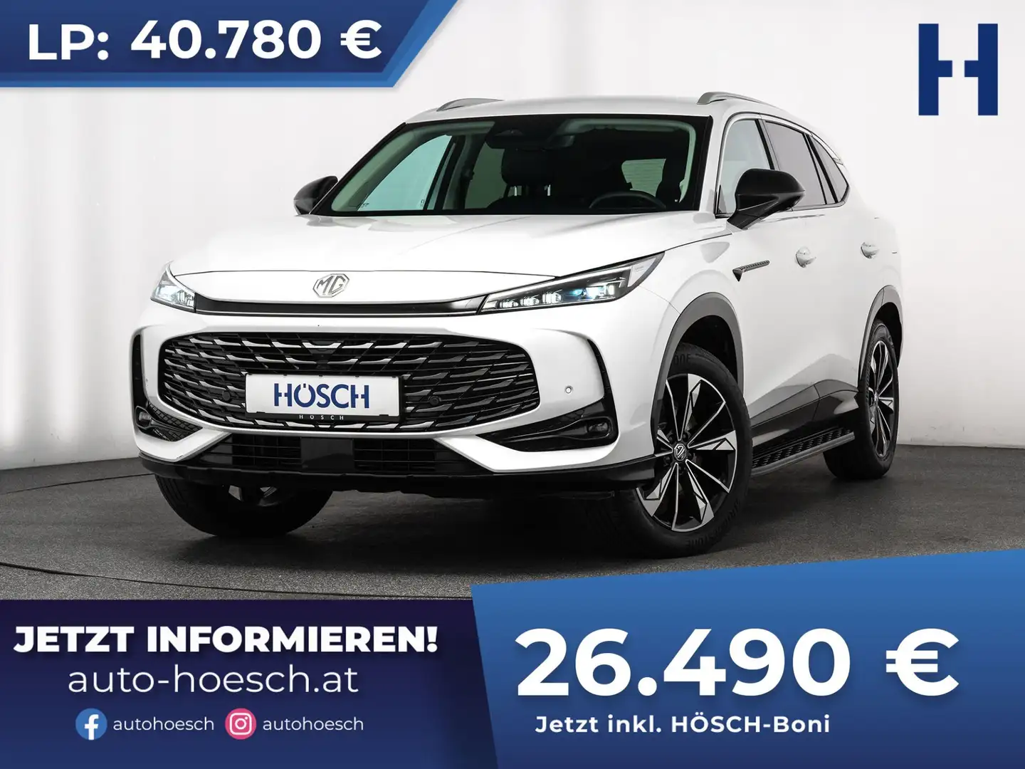 MG HS PHEV Luxury LEDER 360° NAV ASSISTENZ Weiß - 1
