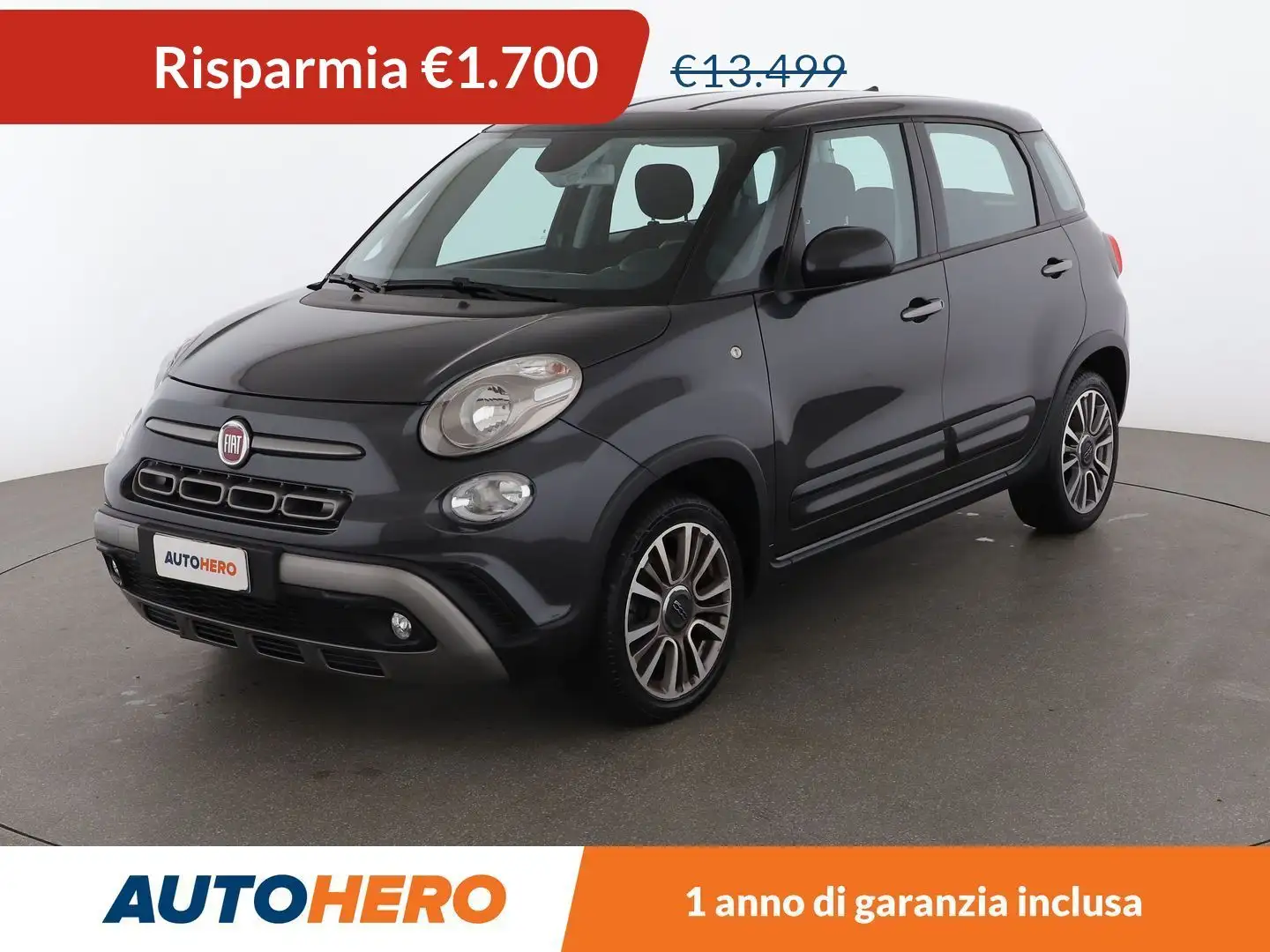 Fiat 500L 1.3 M-Jet Cross 95 CV Grijs - 1