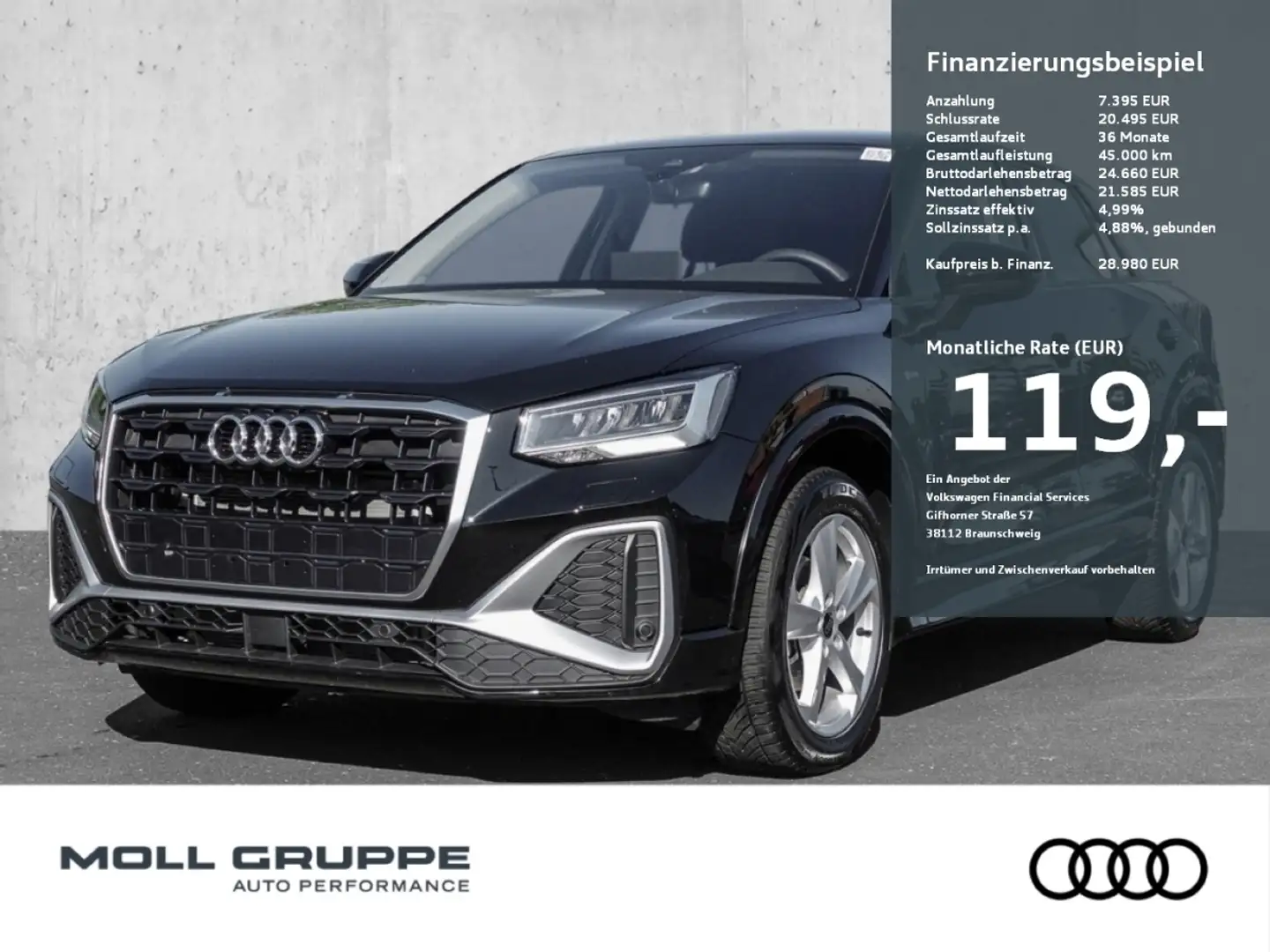 Audi Q2 35 TFSI S tronic S line (Navi plus*LED) NAVI Black - 1