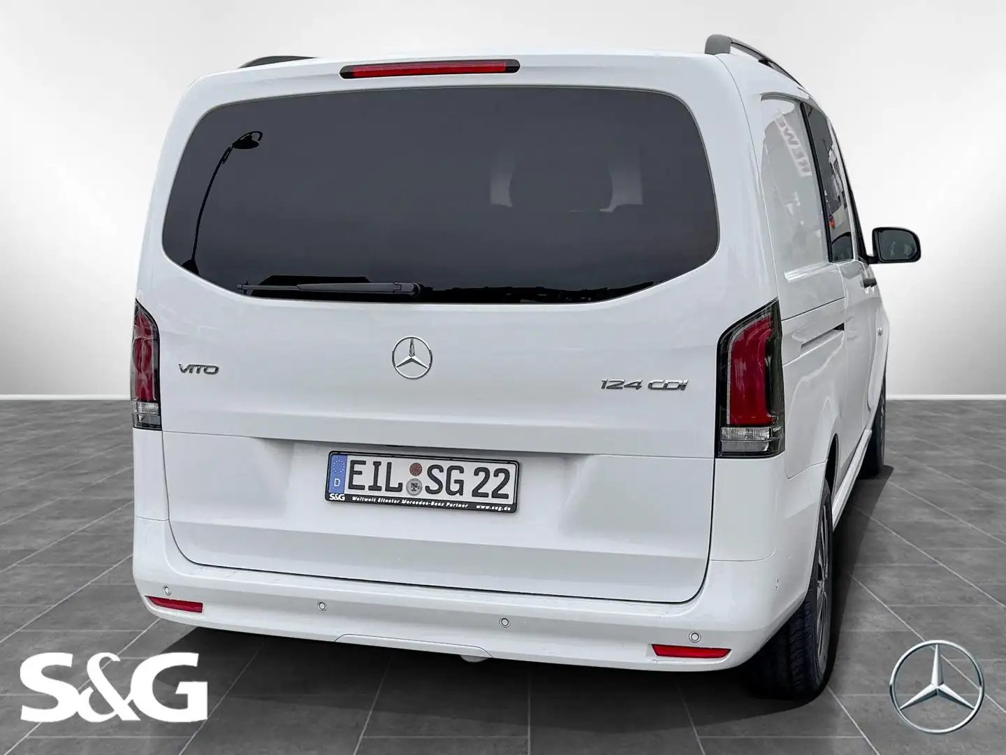 Mercedes-Benz Vito 124 CDI MX/L MBUX+360°+AHK+ Blanc - 2
