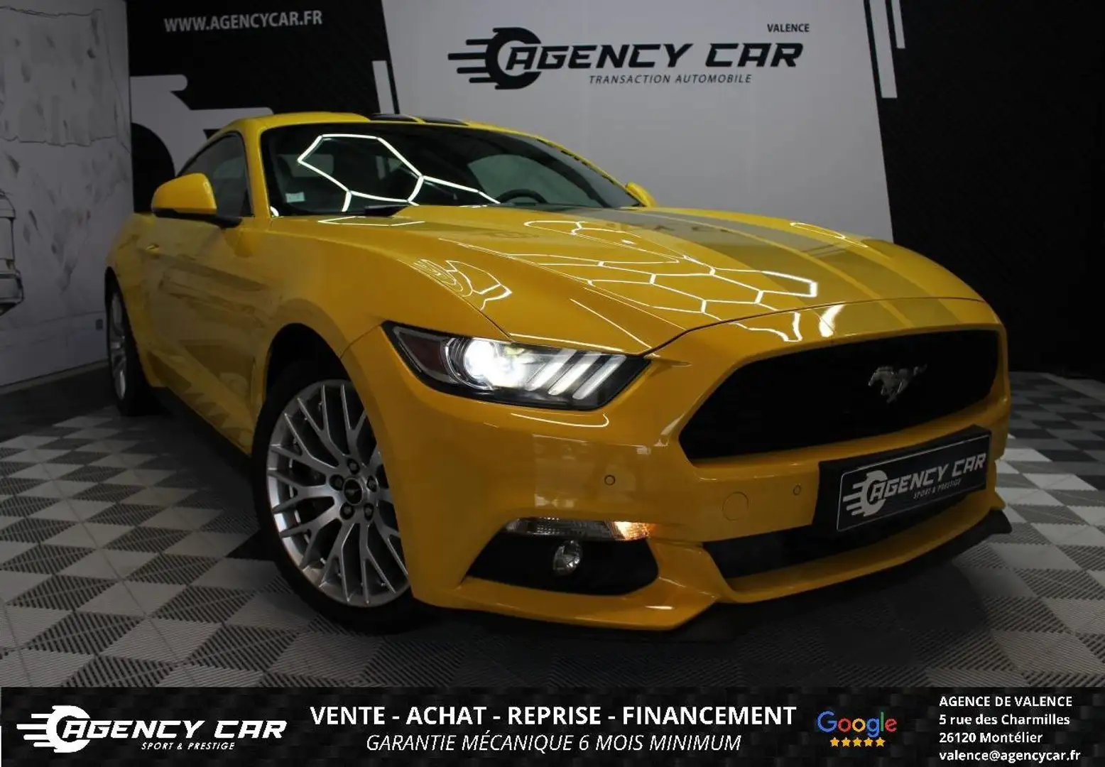 Ford Mustang Fastback 2.3 EcoBoost - 317cv / Malus payé - Faible kilométrage Jaune - 1