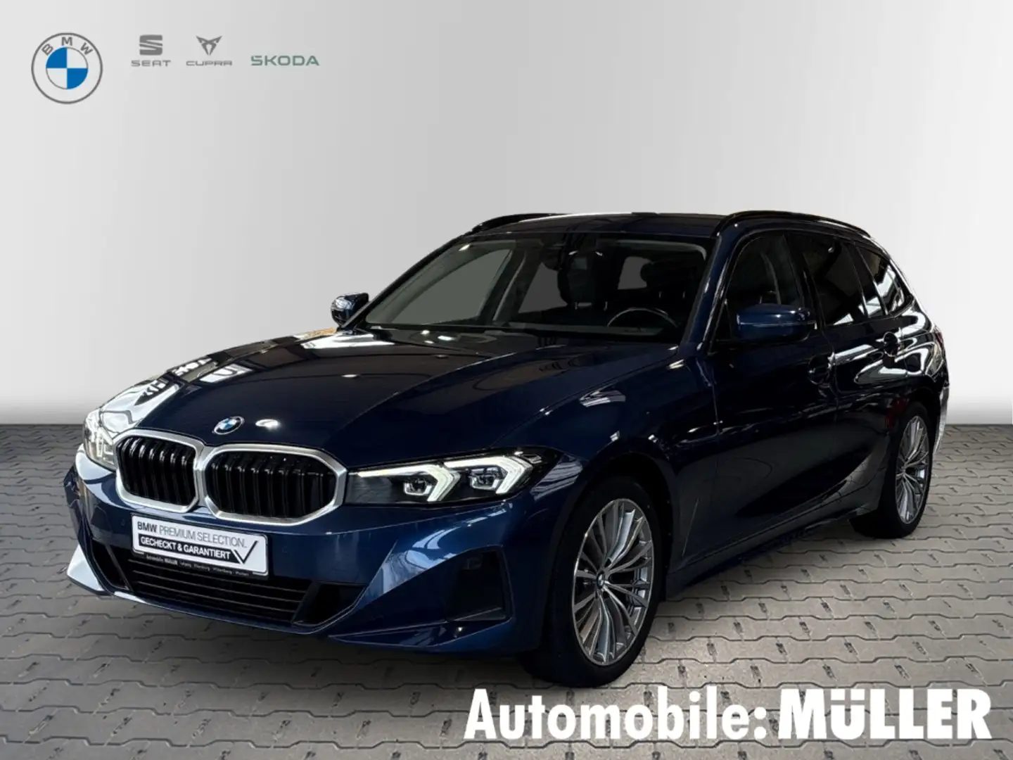BMW 320 d Touring Navi Leder Digitales Cockpit Soundsystem Blau - 1