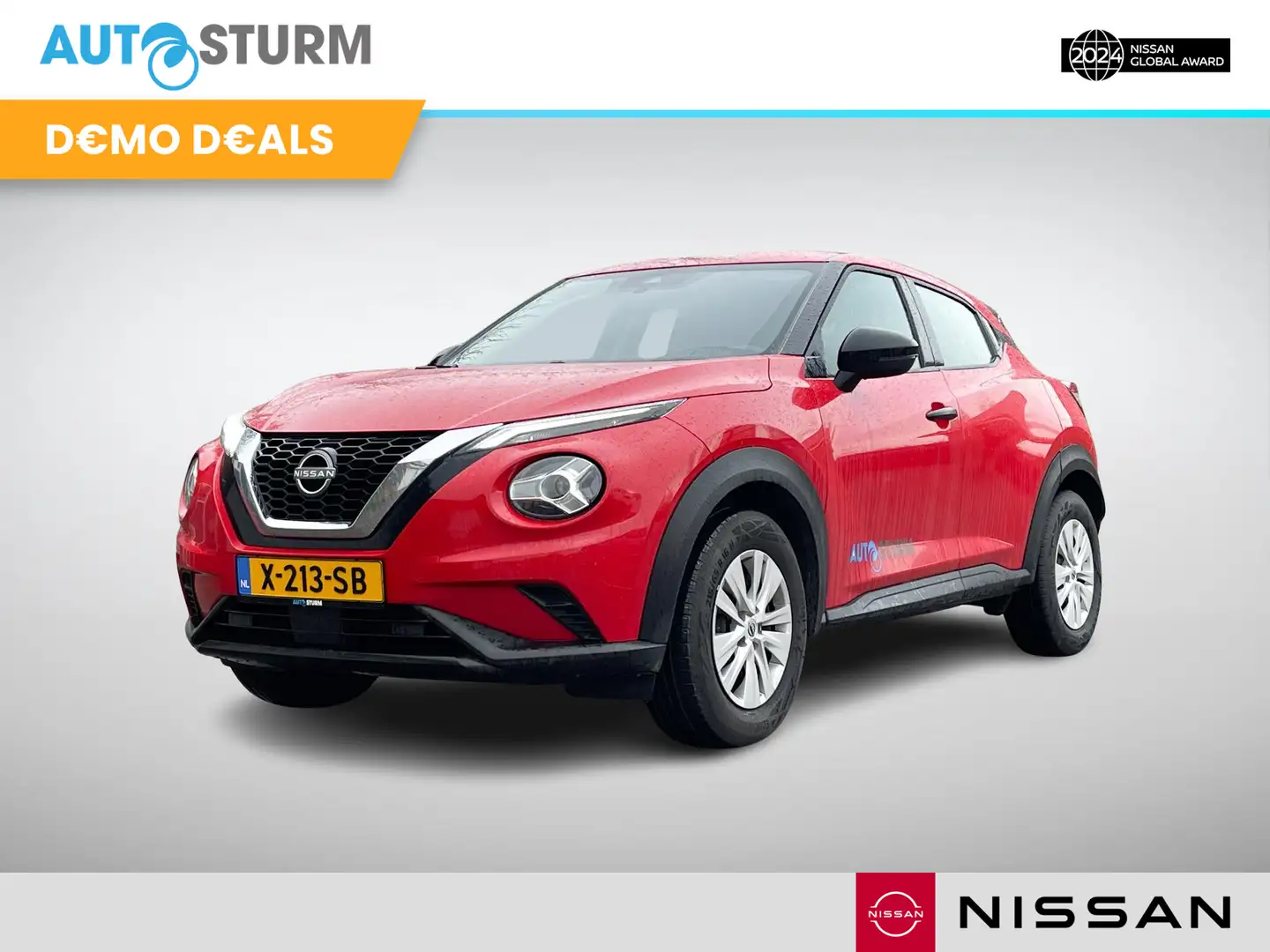 Nissan Juke 1.0 DIG-T Visia | Cruise Control | Airco | LED Kop Rood - 1