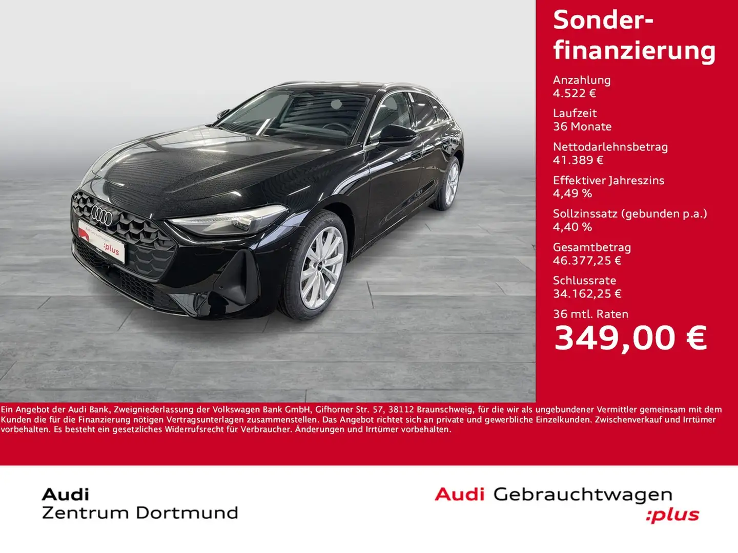 Audi A5 Avant quattro AHK CAM ACC LM18 E-KLAPPE NAVI Schwarz - 1