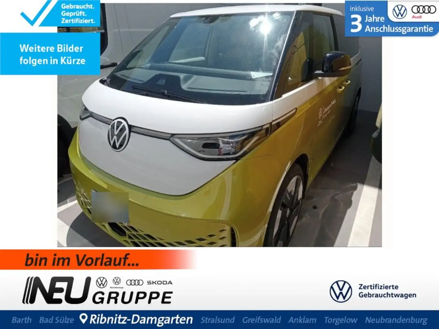 Volkswagen ID. Buzz Pro 82/77 kWh Kamera AHZ Garantie Gelb - 1