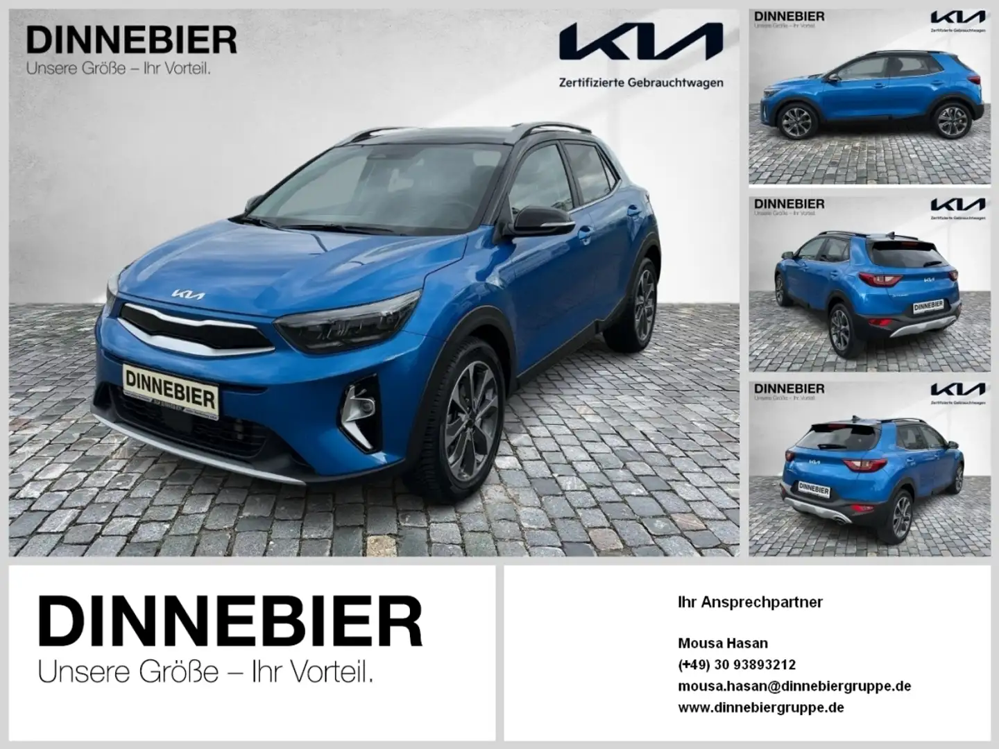 Kia Stonic Spirit Automatik+LED+Navi+Kamera+SHZ Blau - 1