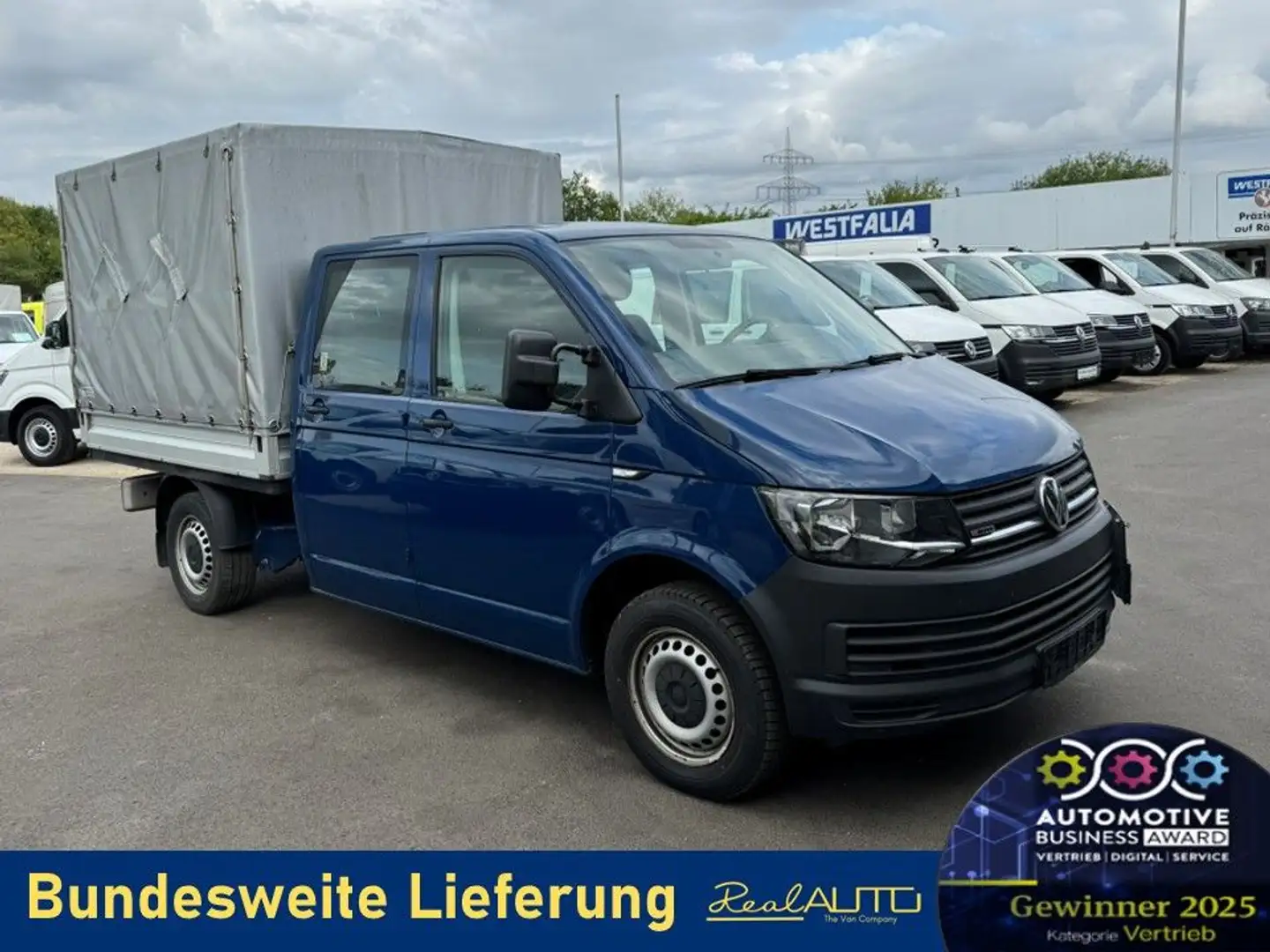 Volkswagen T6 Transporter Doka/Pritsche TDI 4Motion Diff.sp Blau - 1