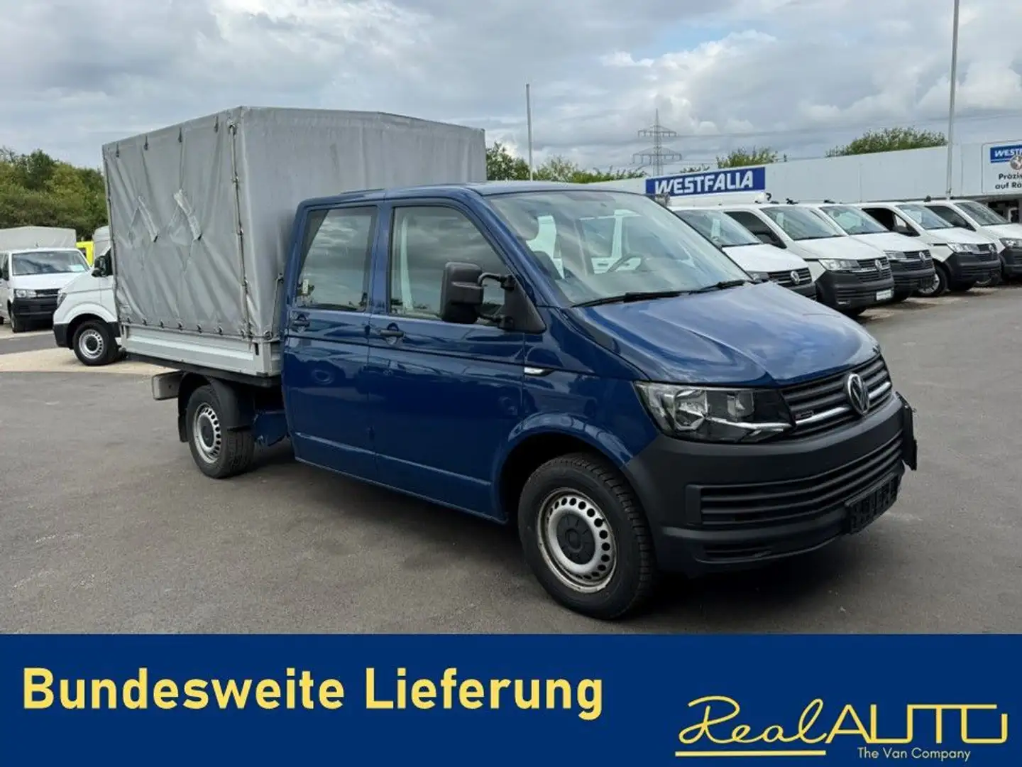 Volkswagen T6 Transporter Doka/Pritsche TDI 4Motion Diff.sp Blau - 1