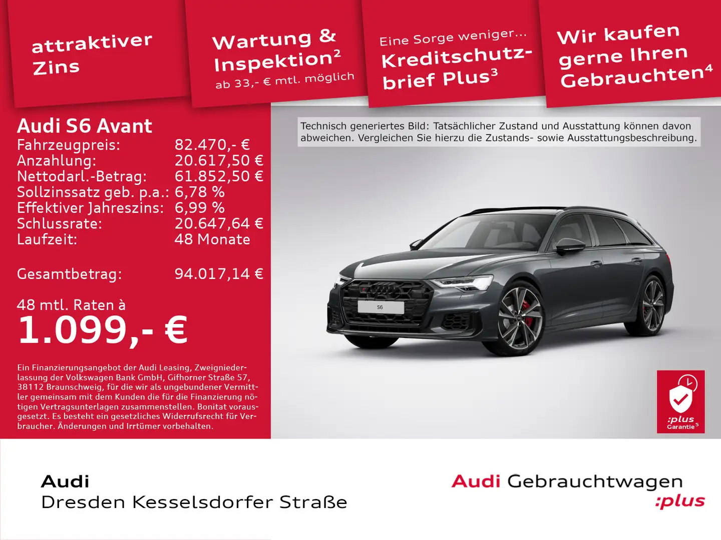 Audi S6 3.0 TDI Q. AHZV Kamera LED Navi Grau - 1