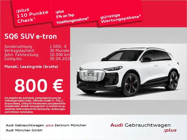 Audi SQ6 e-tron SQ6 e-tron Pano/B&O/Matrix/21"Zoll