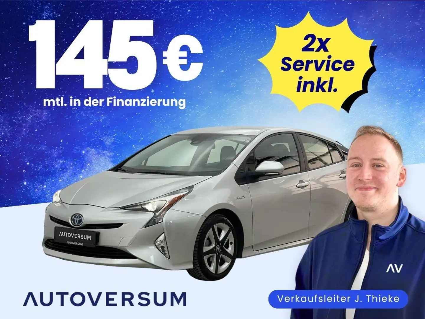 Toyota Prius 1.8 Comfort ACC*LED*ISOFIX*HUD*KAM* Argent - 1