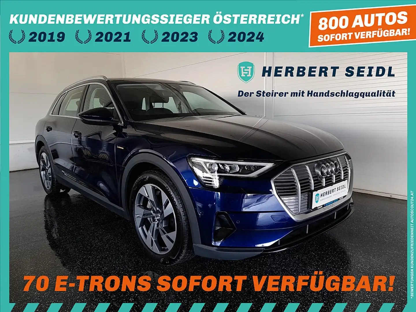 Audi e-tron 50 quattro *20 ZOLL / LEDER / NAVI / LED / KAME... Modrá - 1