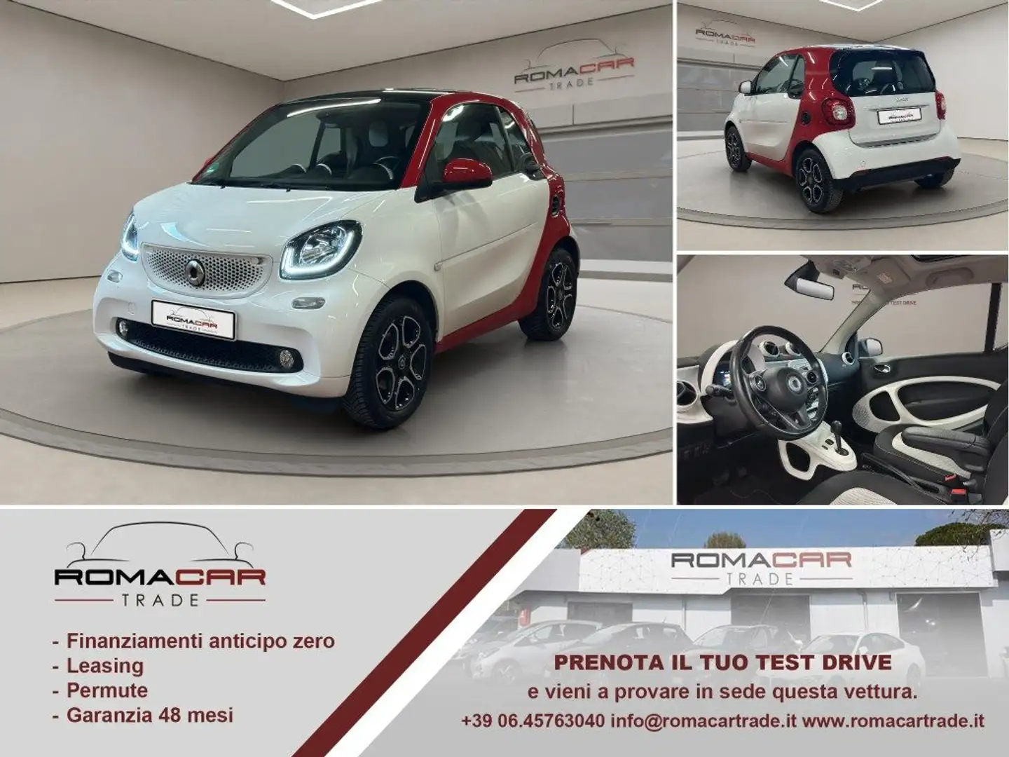 smart forTwo 90 0.9 Turbo twinamic Passion Bianco - 1