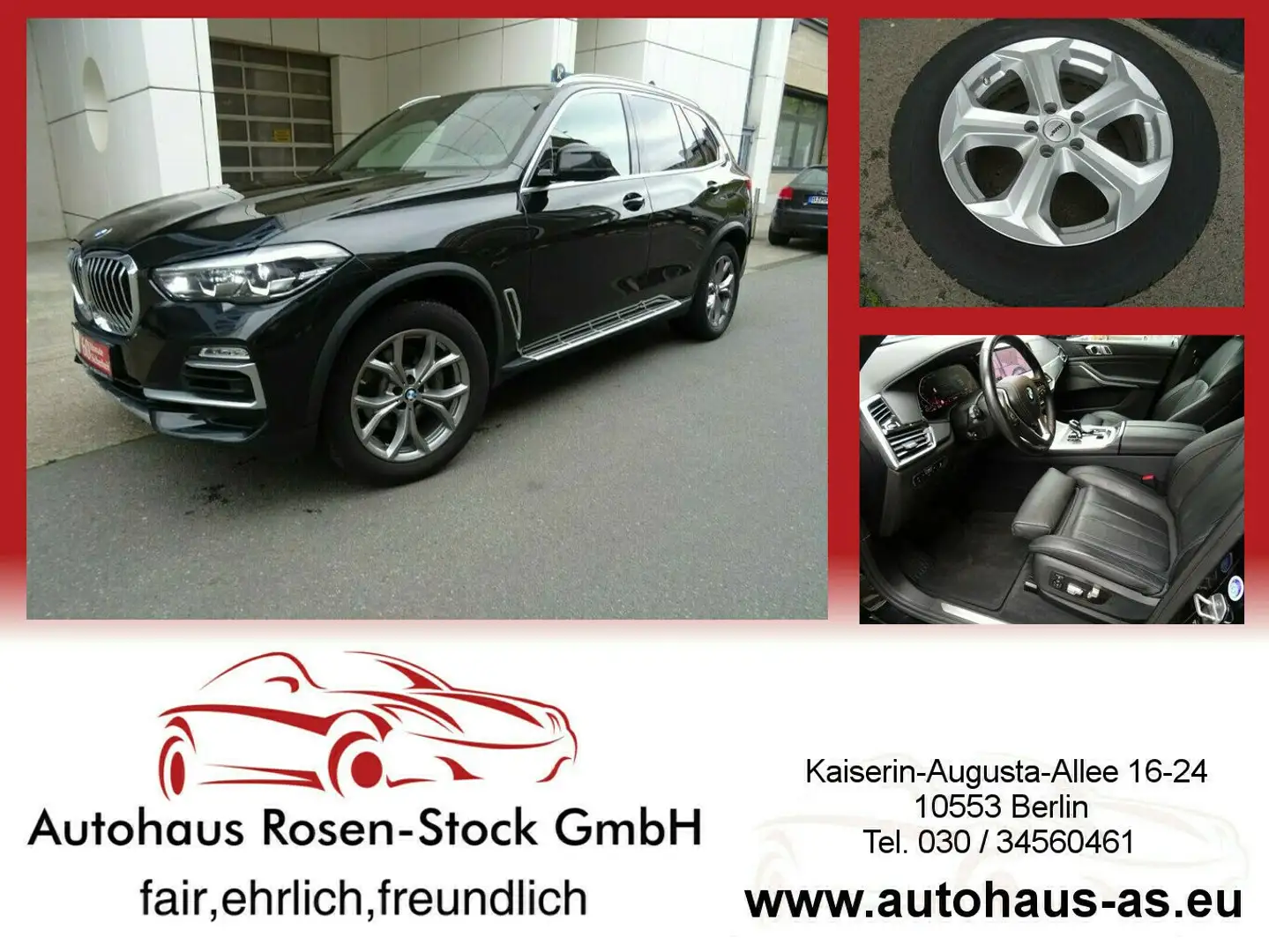 BMW X5 30d xDrive xLine SAG,ACC,Leder,AHK,360° Zwart - 1