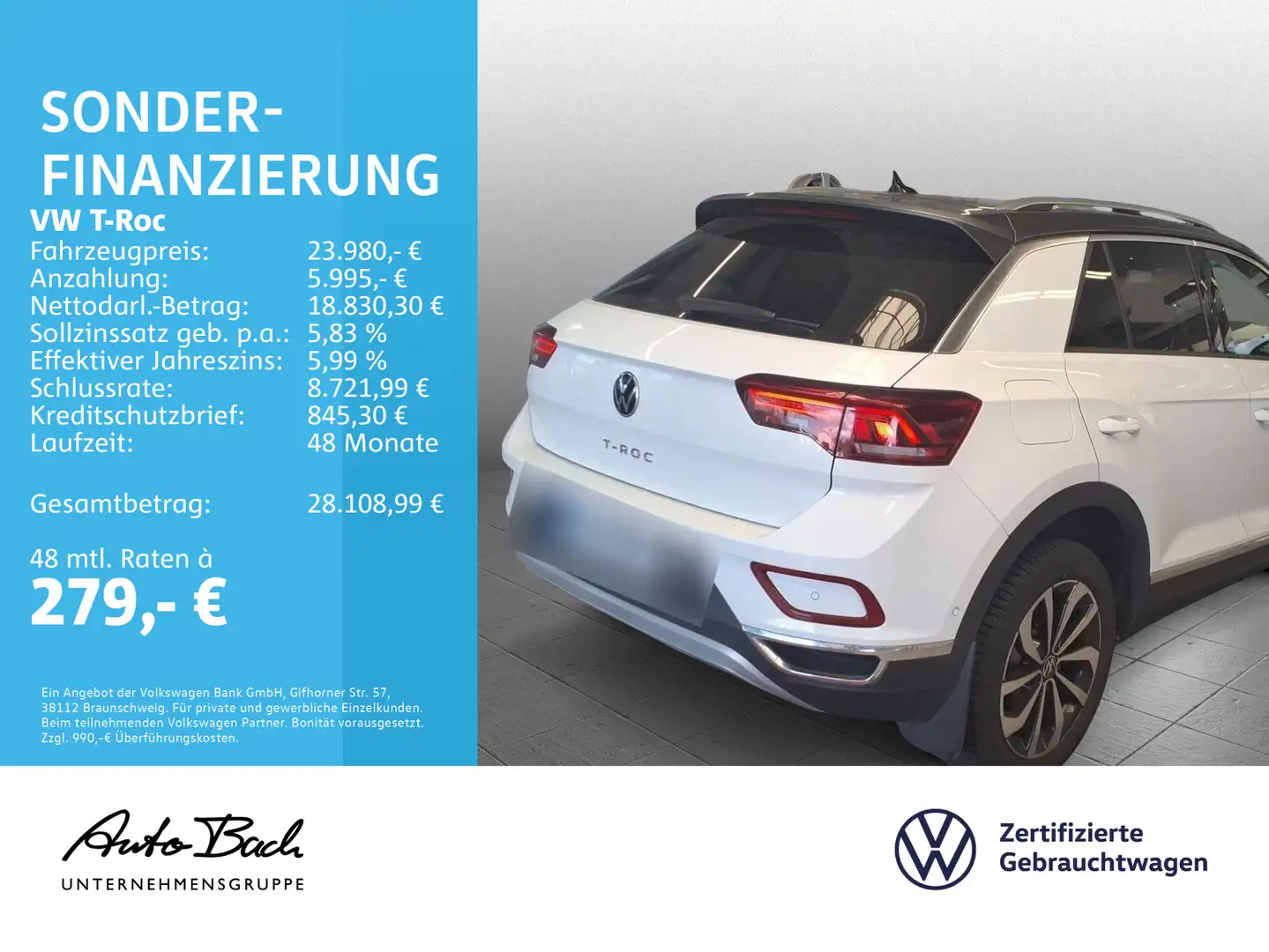 Volkswagen T-Roc T-ROC 1,5 l TSI Style Navi AHK Digital LED EPH Weiß - 2