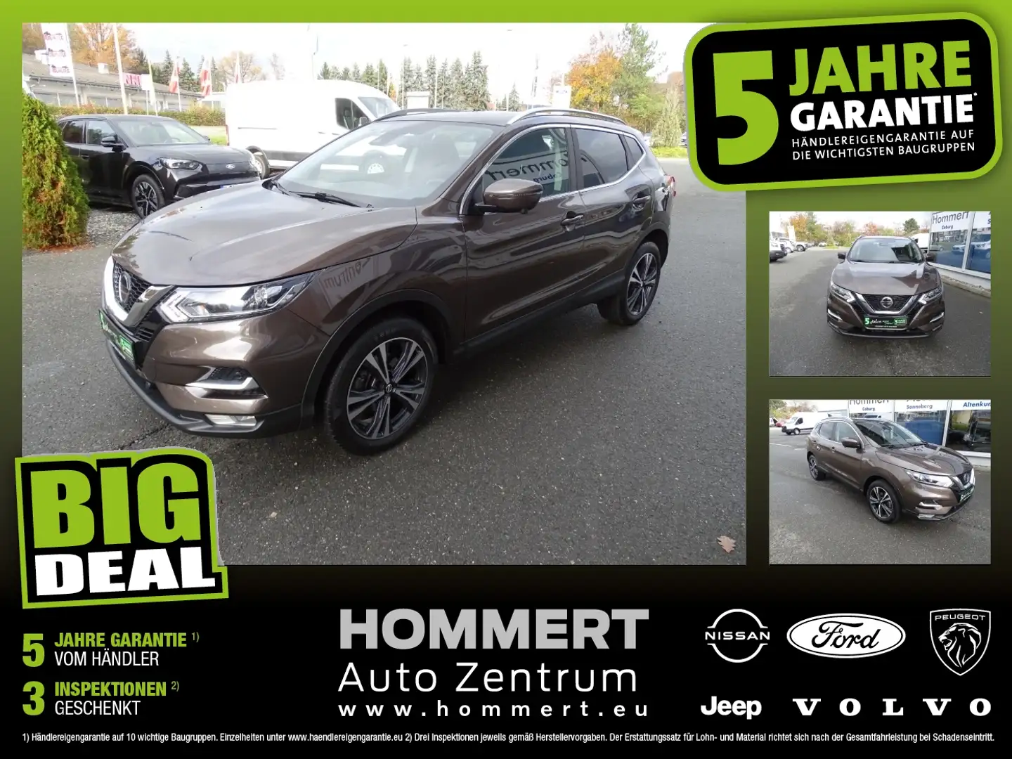 Nissan Qashqai 1.3 DIG-T Zama Navi+Pano+SD+SHZ+2xKlima Braun - 1