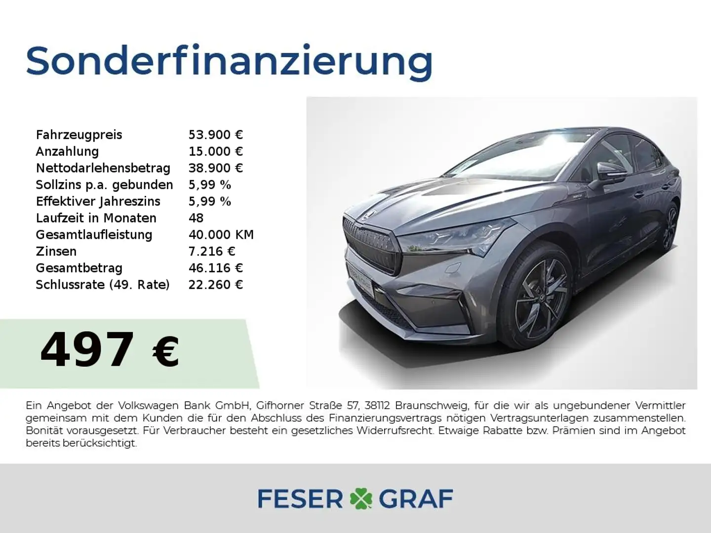 Skoda Enyaq 85 * KESSY RFK MATRIX NAVI* Grau - 1