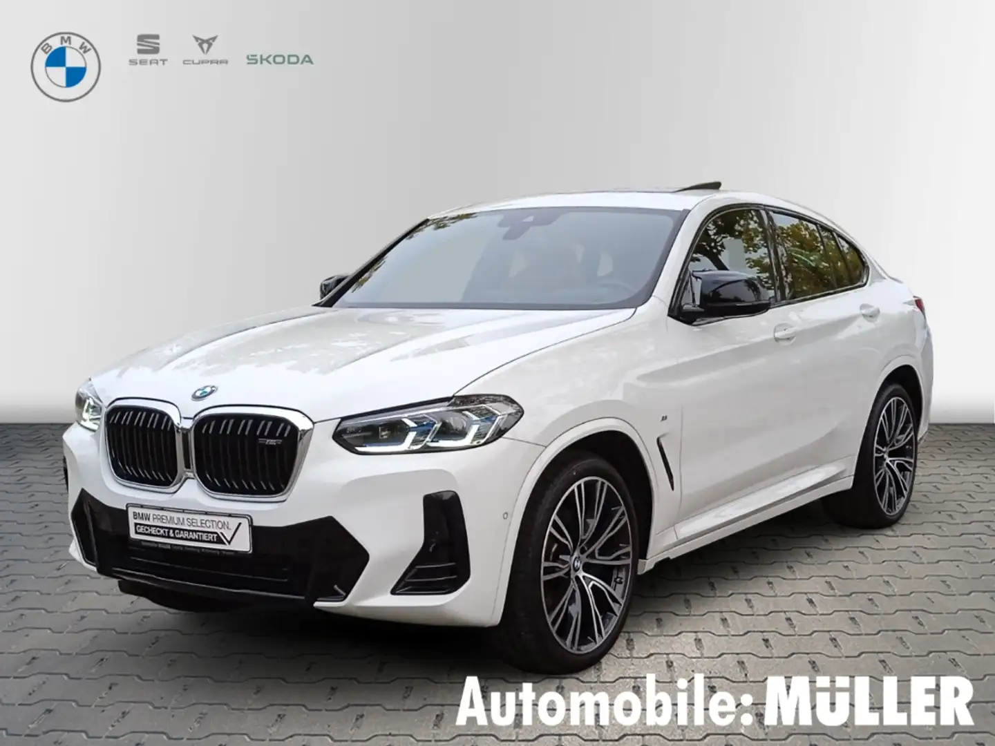 BMW X4 M40d*Laser*DAB*AHK*HiFi*HUD*Panorama*Standhzg.* Weiß - 1