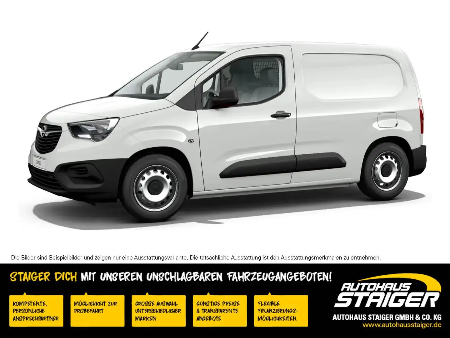 Opel Combo Cargo 1.2 Turbo+Tempomat+Holzboden-9mm+ Weiß - 2