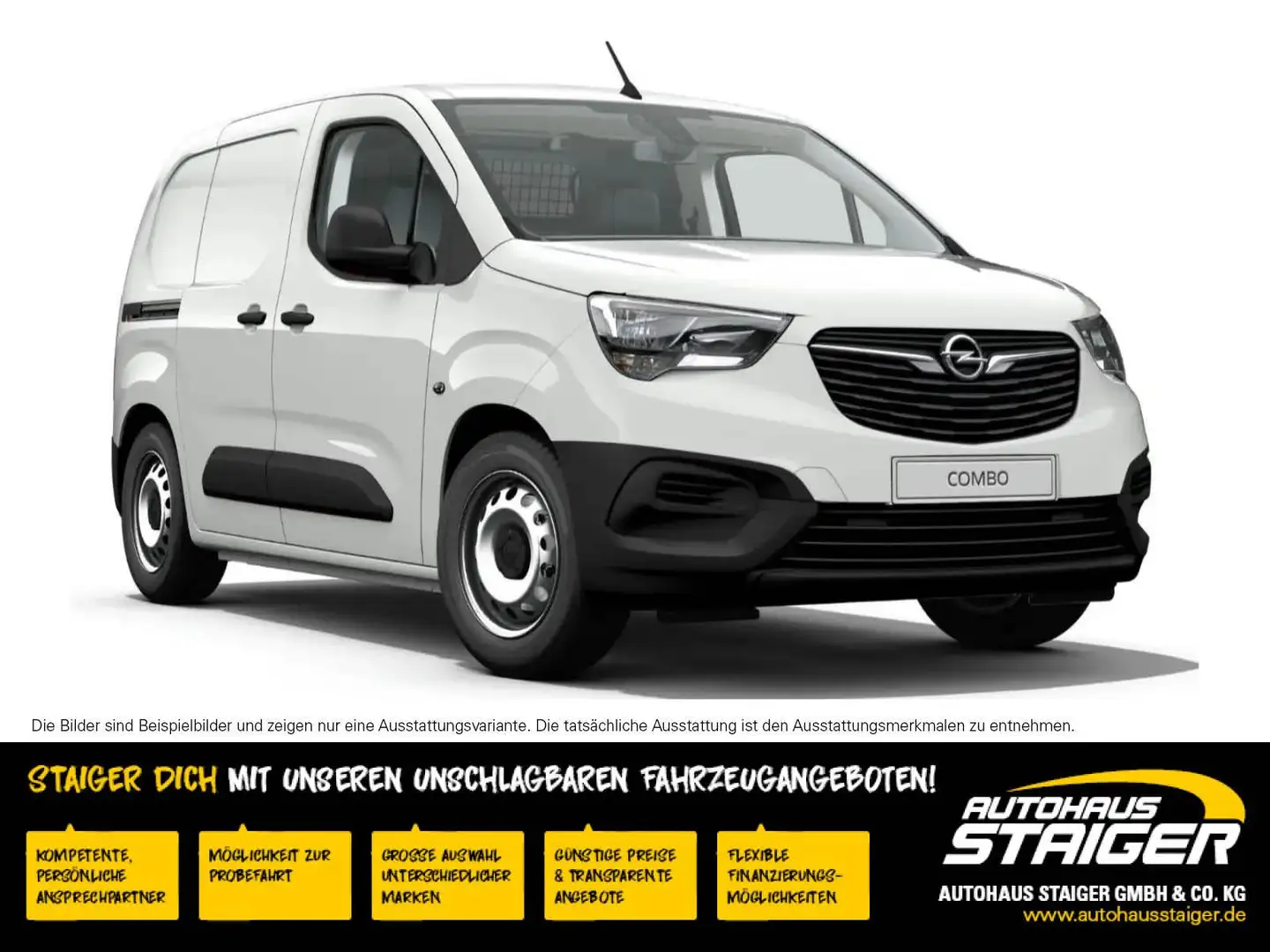 Opel Combo Cargo 1.2 Turbo+Tempomat+Holzboden-9mm+ Weiß - 1