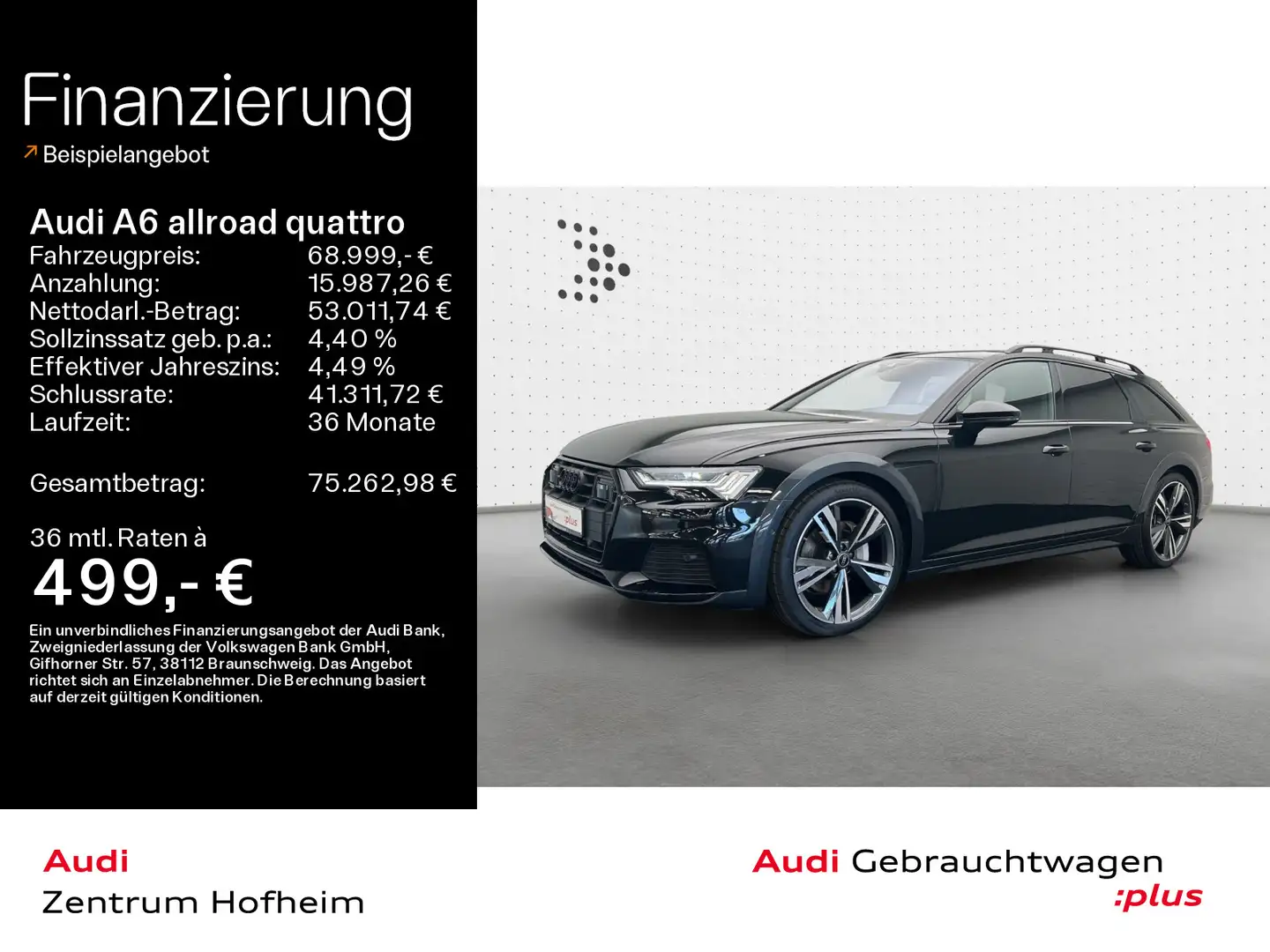Audi A6 allroad 45 TDI S tro*EUPE 102.095*Air Schwarz - 1
