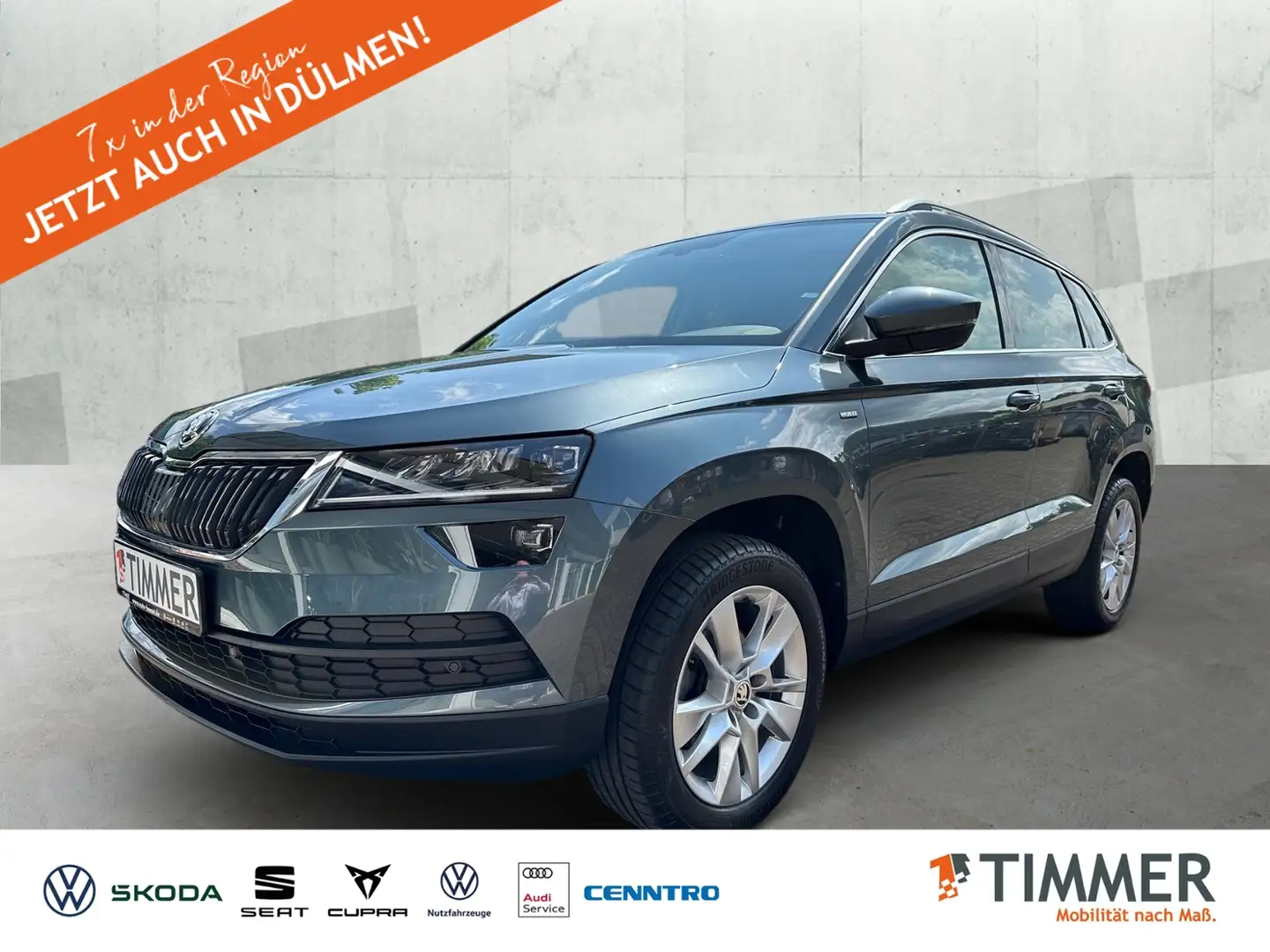 Skoda Karoq 1.5 TSI DSG CLEVER *LED *KESSY *17" *RKAM *TEMPO Gris - 1