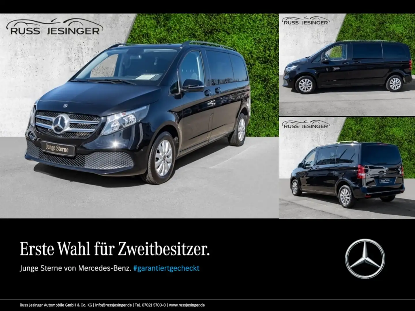 Mercedes-Benz V 220 d RISE Kompakt *Klima*Navi*Tempomat*Kamera Negro - 1