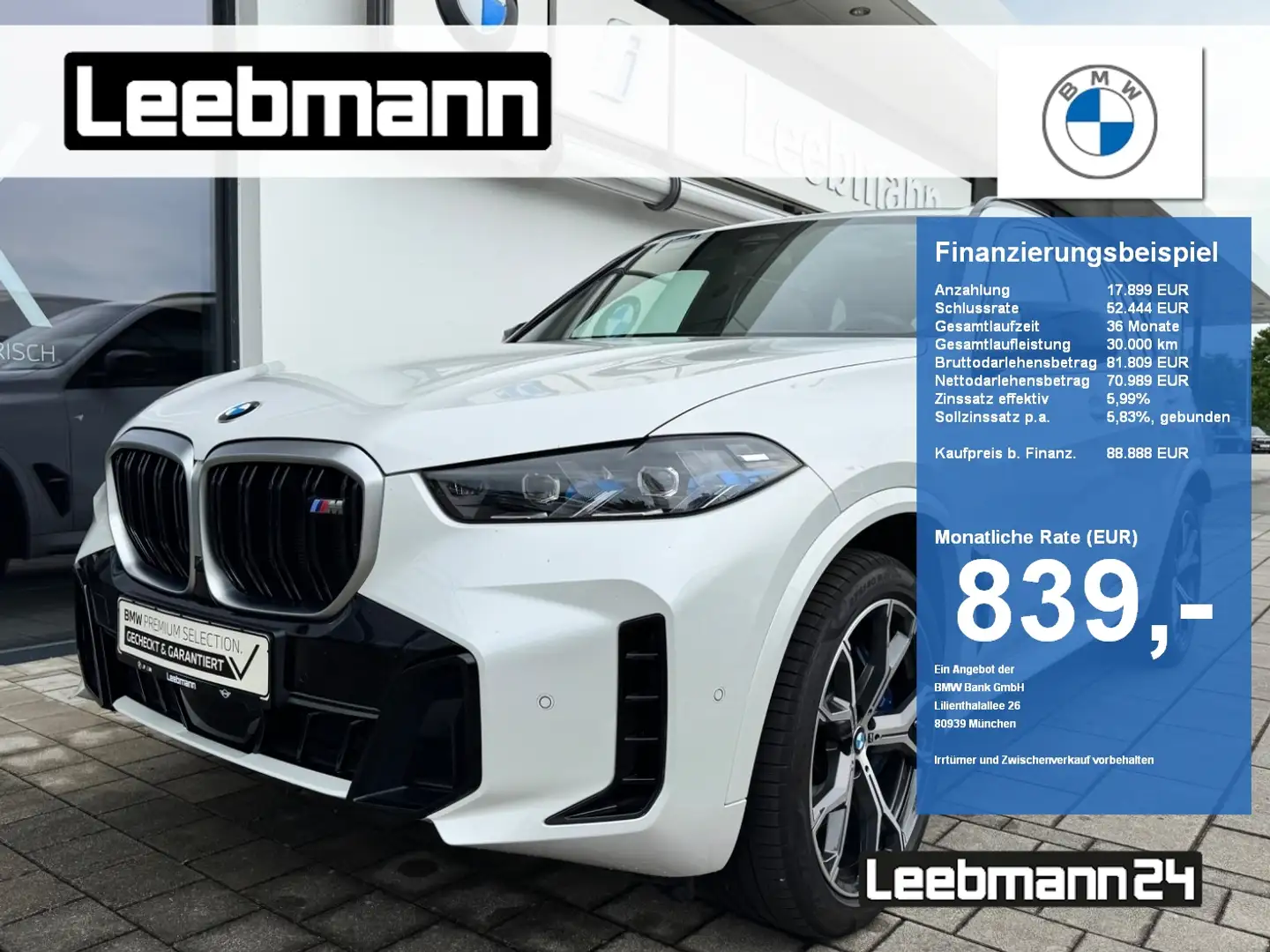 BMW X5 M 60i GSD/StHz/CarbonInt. GARANTIE bis 07/2029 Bílá - 1