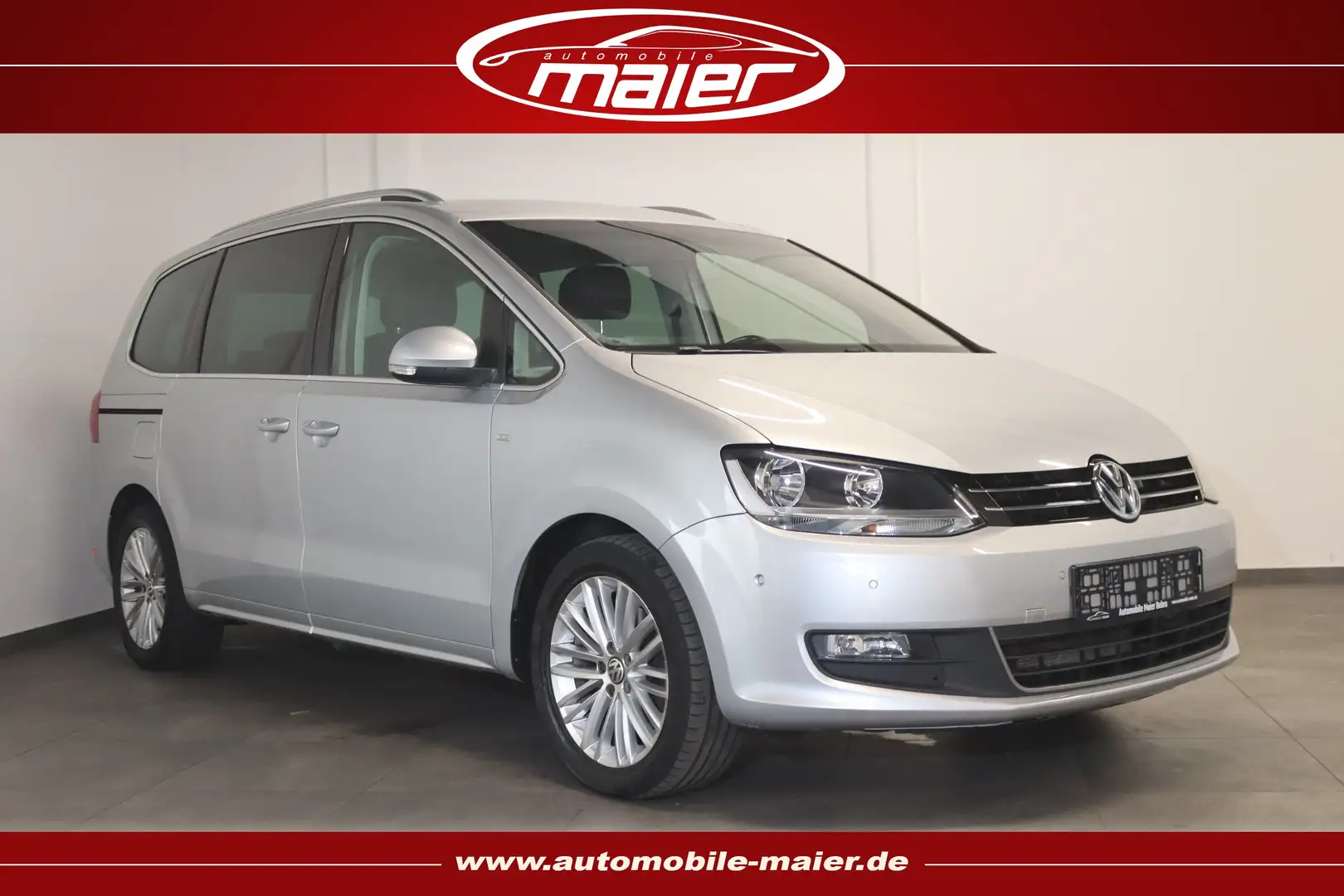 Volkswagen Sharan 2.0 TDI Cup-7Sitzer-Tempomat-AHK-SHZ-PDC- Silber - 1