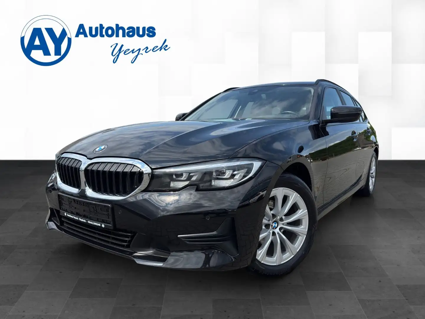 BMW 318 d Touring Automatik*AHK*LCPlus*LED*SHZ* Negro - 1