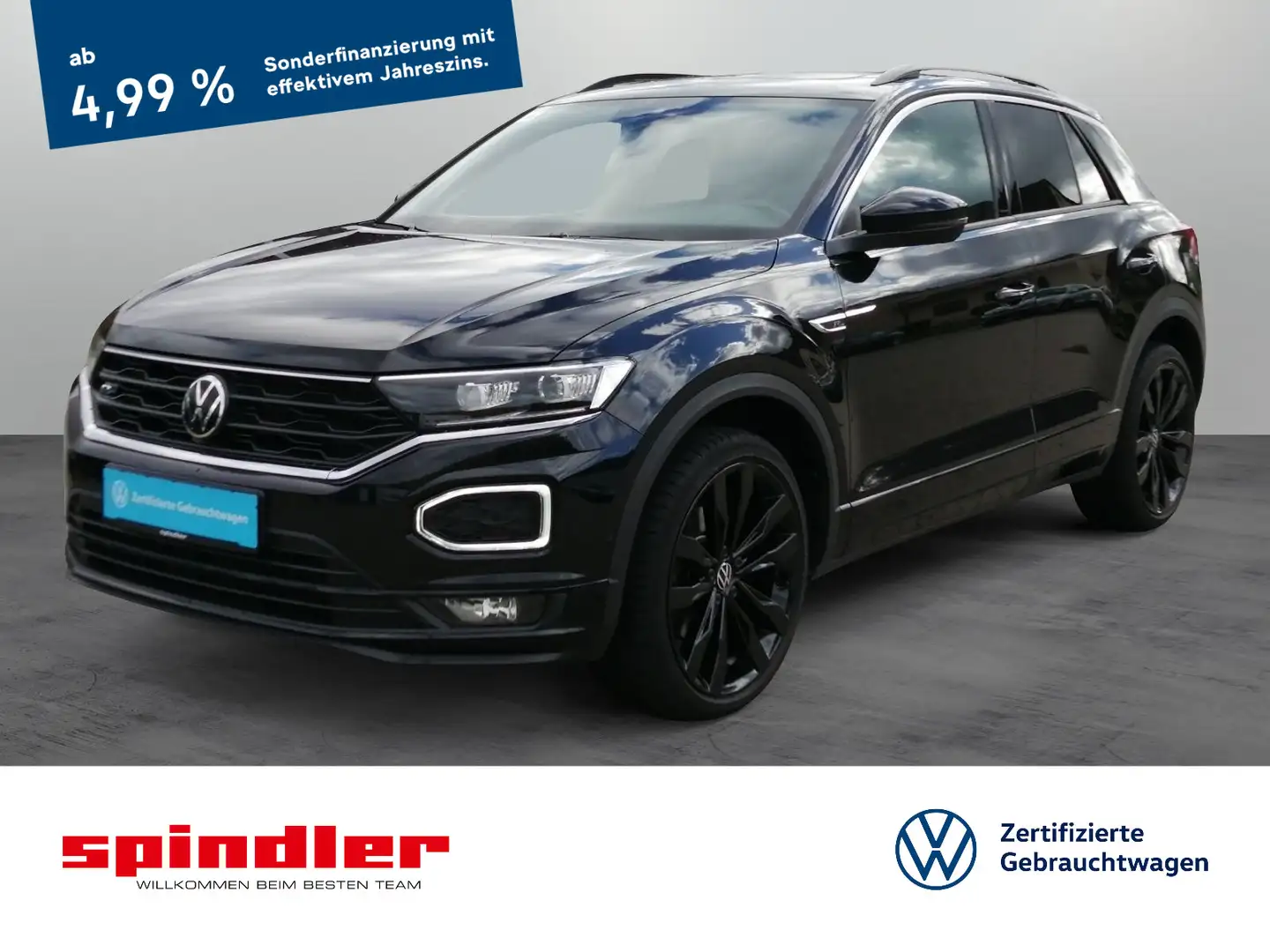 Volkswagen T-Roc 1.5 TSI R-line DSG Navi Pano AHK LED Keyl Schwarz - 1