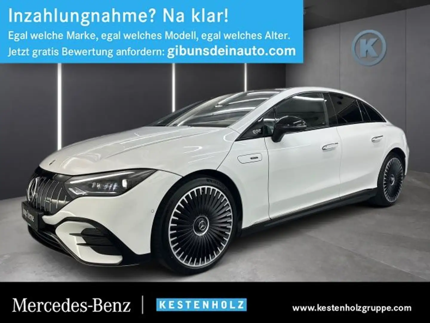 Mercedes-Benz EQE 43 4MATIC AIRMATIC+LEDER+PANO+360°+BURMESTER Weiß - 1