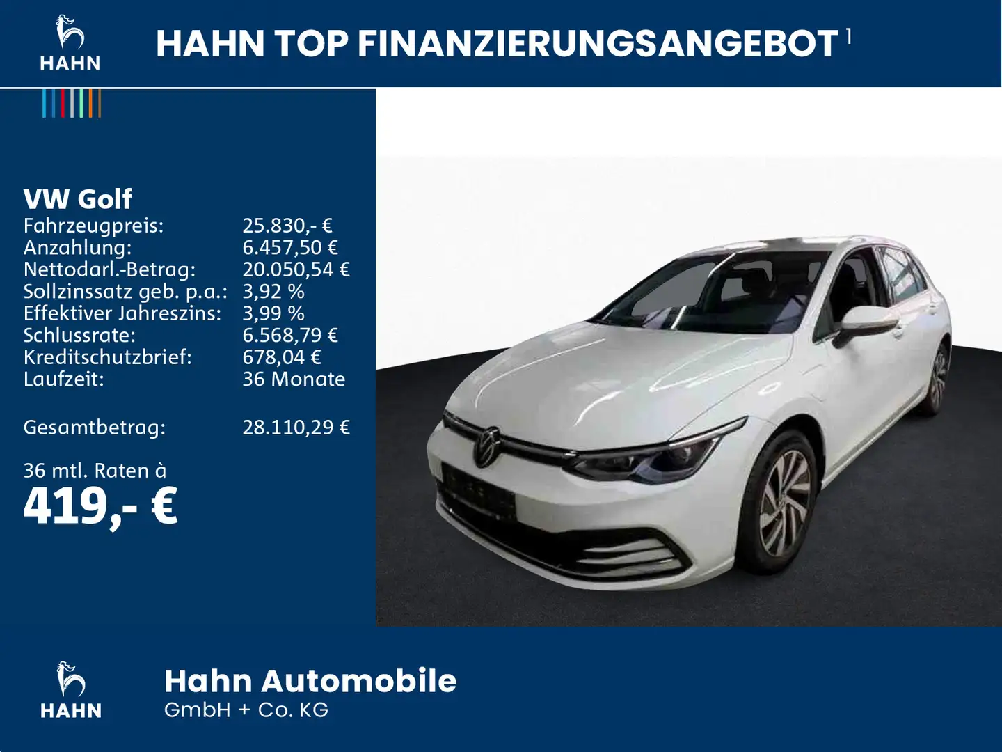 Volkswagen Golf VIII 1.4eHybrid DSG Style LED Navi ACC APP Weiß - 2