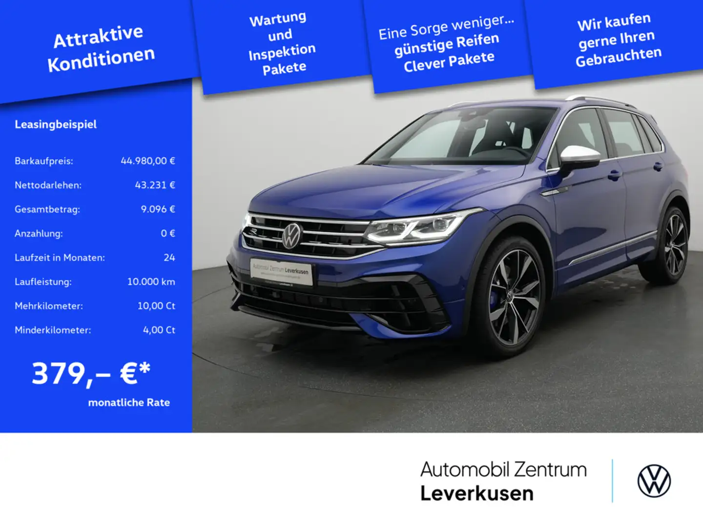 Volkswagen Tiguan R 4Motion ACC NAVI SHZ KAM MATRIX Blau - 1