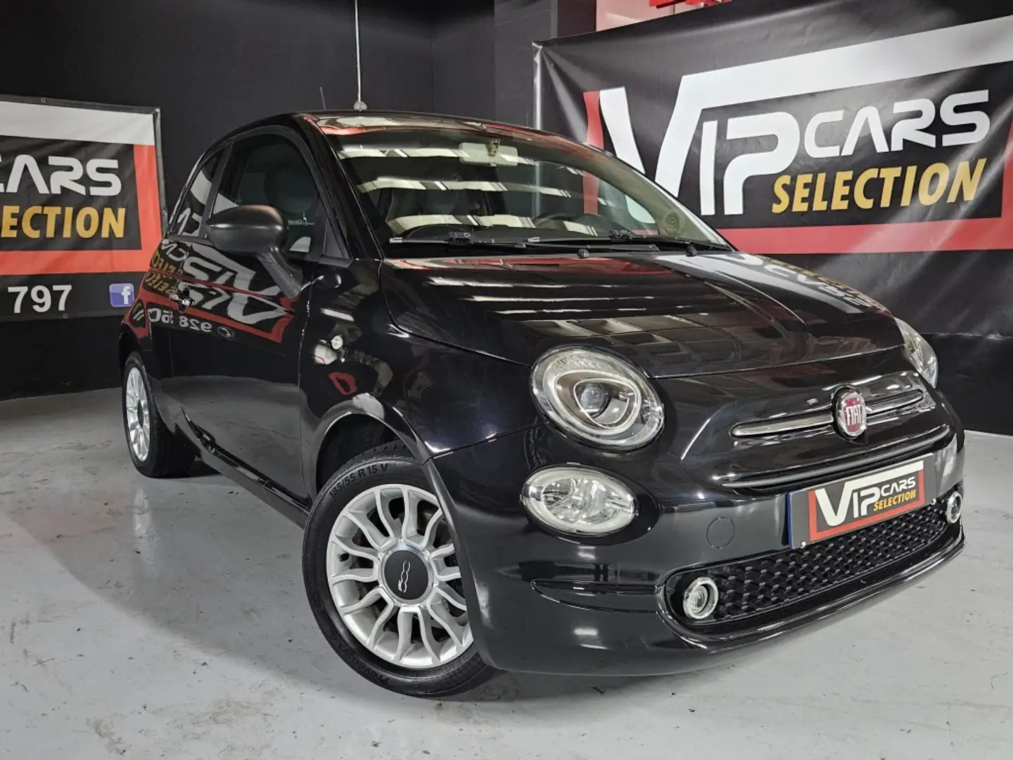 Fiat 500 Pequeño Manual de 3 Puertas Negro - 1