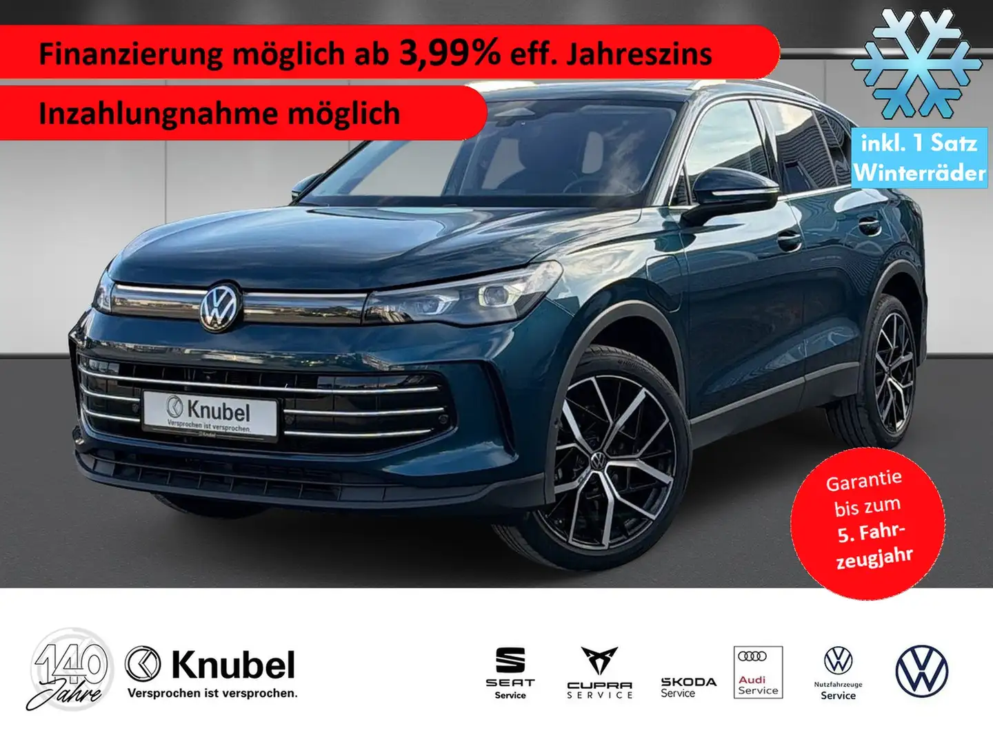 Volkswagen Tiguan Elegance eHybrid IQ.Light AHK Navi Harman 20" D... Blau - 1