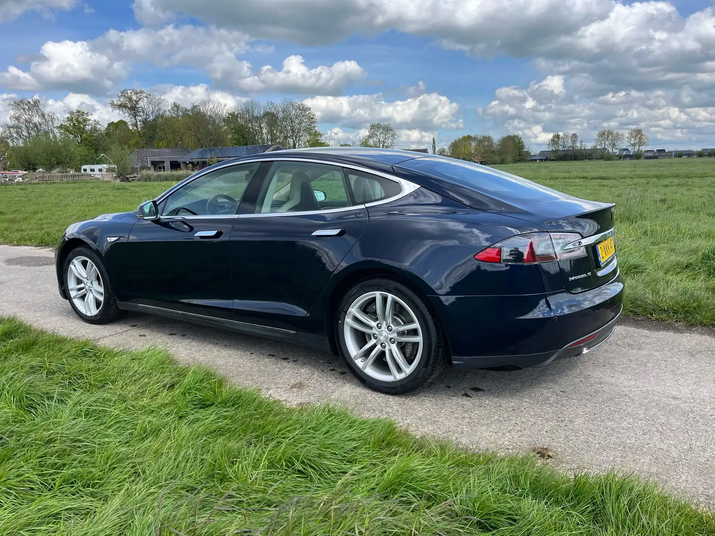 Tesla Model S model s blauw free supercharge Albastru - 2