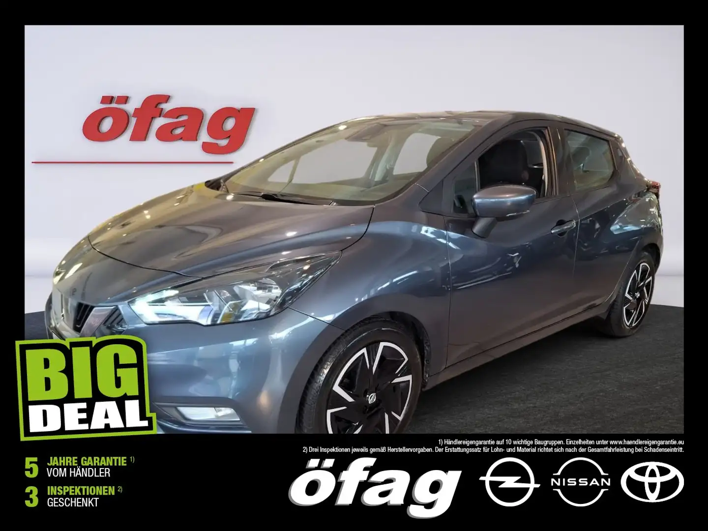 Nissan Micra 1.0 IG-T N-Way SHZ+Fernlichtass.+KlimaA Grau - 1