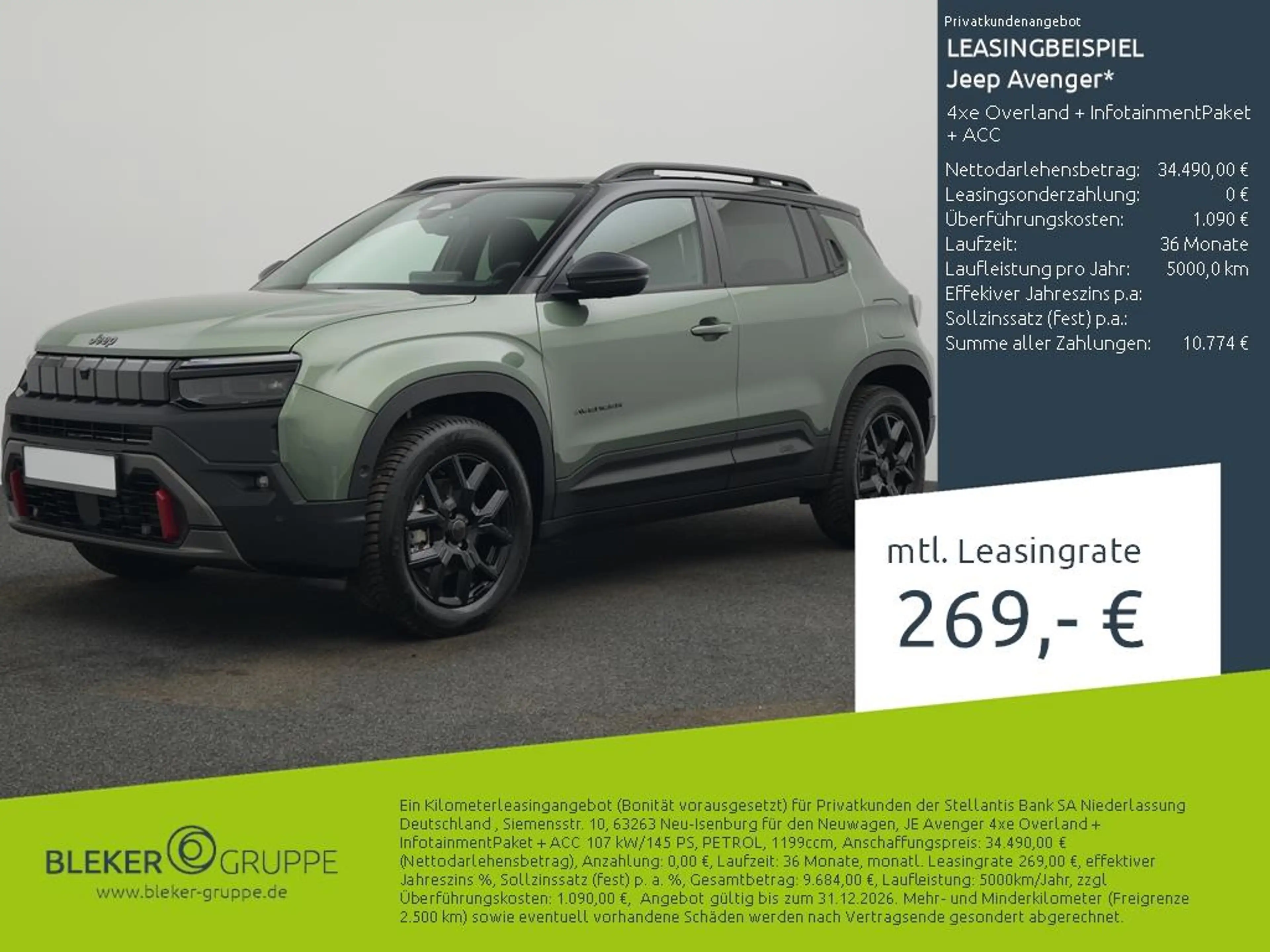 Jeep Avenger 4xe Overland + InfotainmentPaket + ACC