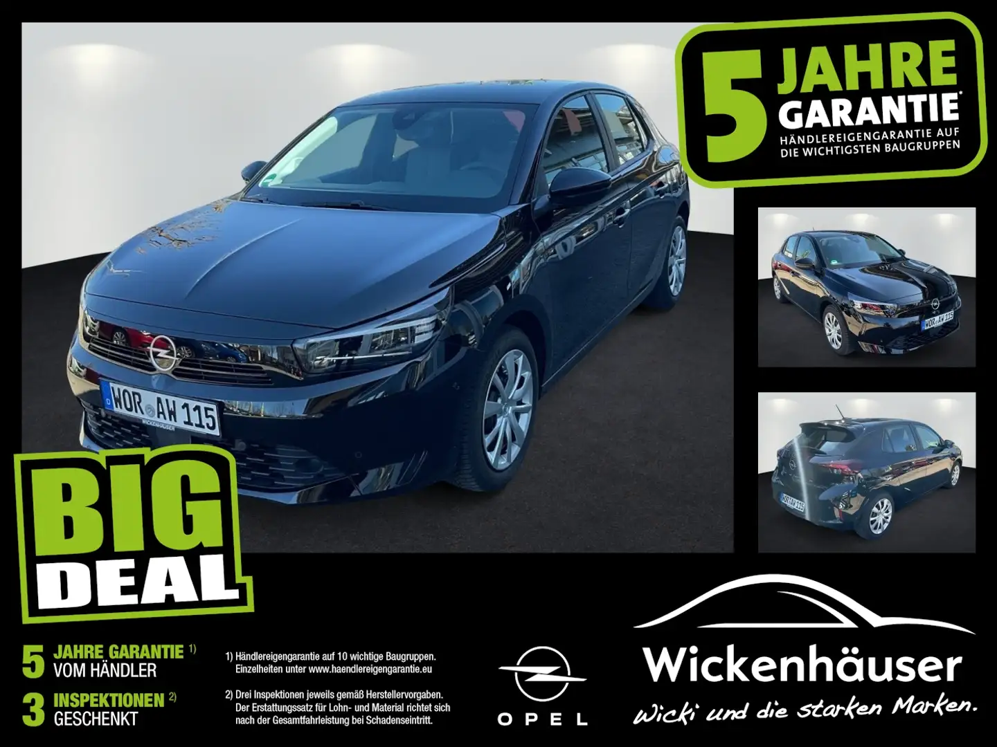 Opel Corsa F 1.2 Turbo SpurW KAM PDC SpurH Schwarz - 1