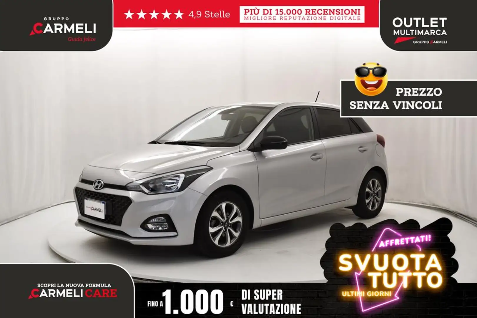 Hyundai i20 1.2 mpi Connectline 75cv 5p Argent - 1