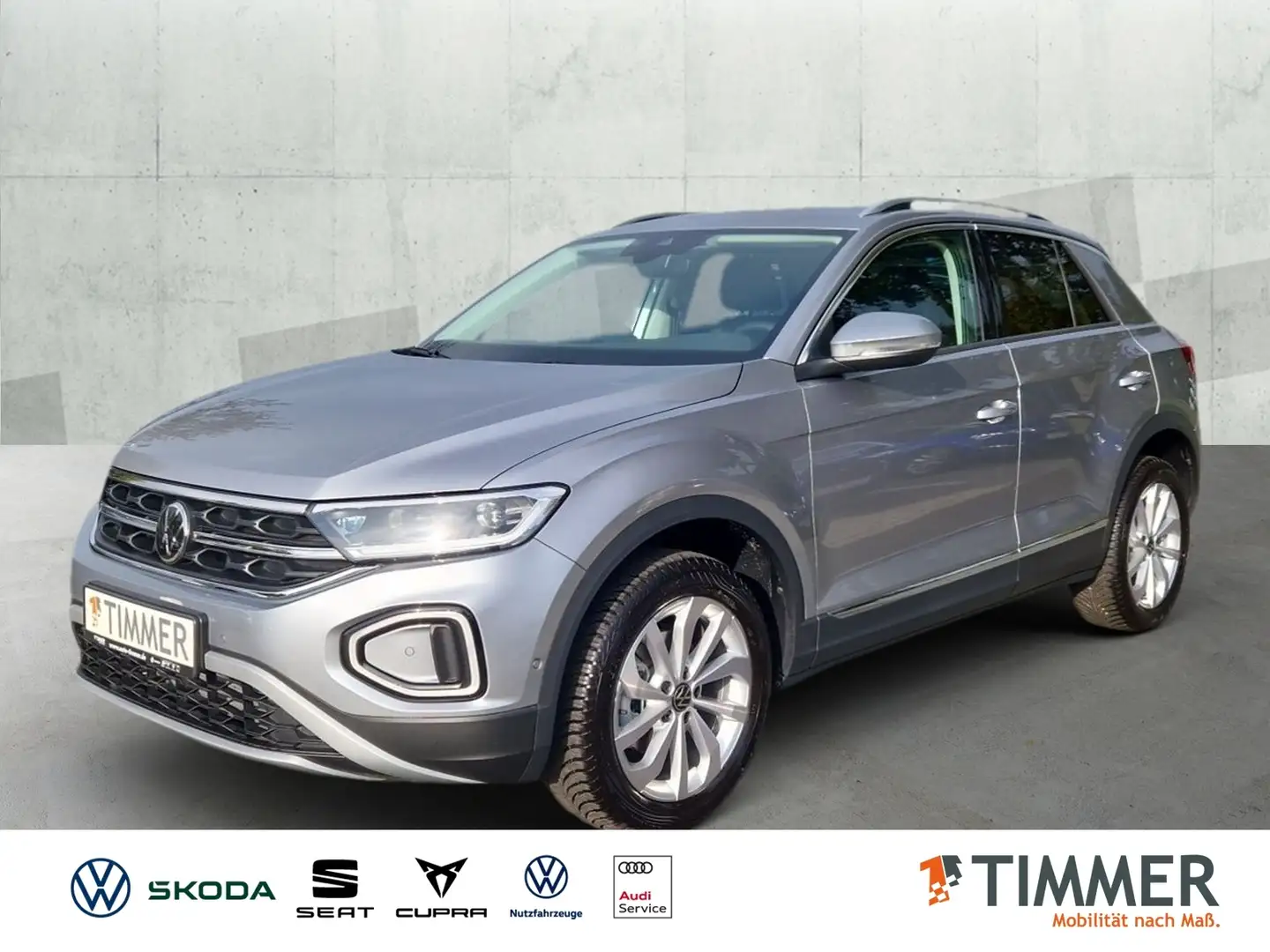 Volkswagen T-Roc 1.5 TSI DSG STYLE *LED *VIR *ACC *TRAVEL * Silber - 1