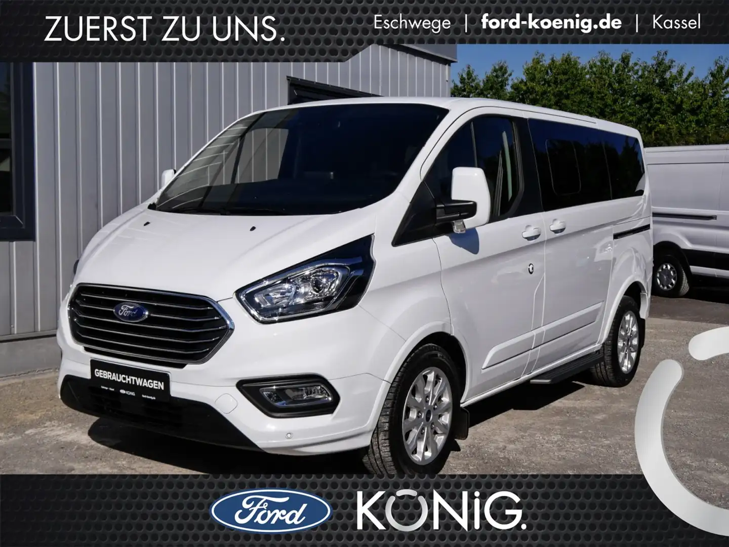 Ford Tourneo Custom Titanium L1 8-Sitzer+AHK Klima Navi Einparkhilfe White - 1