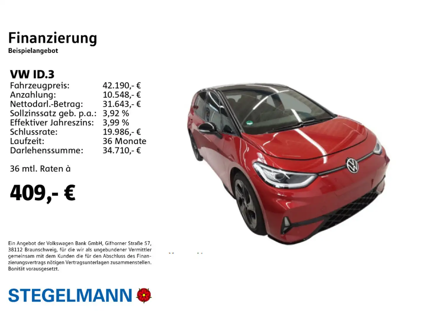 Volkswagen ID.3 GTX 210kW/79kWh *Pano*Navi*Kamera* Rot - 2