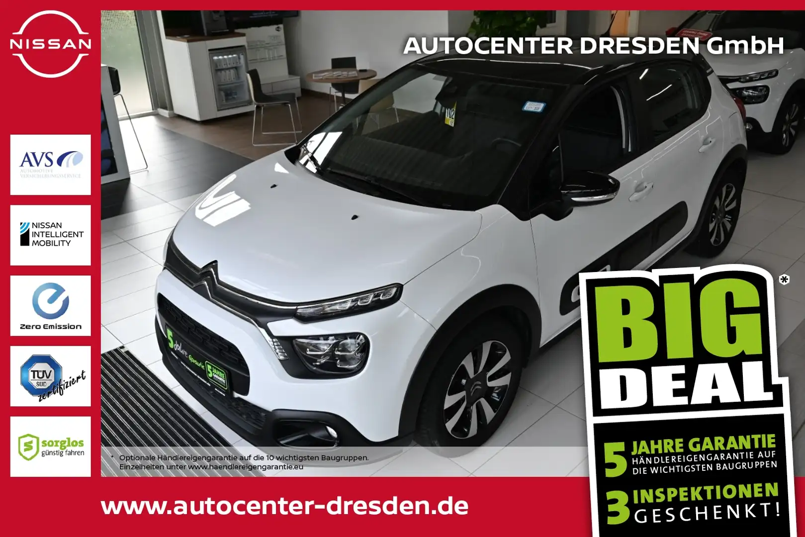 Citroen C3 1.2 PureTech Shine Pack Navi SpurH PDC Bílá - 1