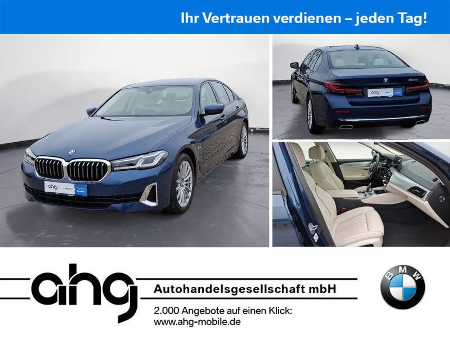 BMW 530 e Luxury Line Innovationsp. Komf.sitze, Laser Blau - 1