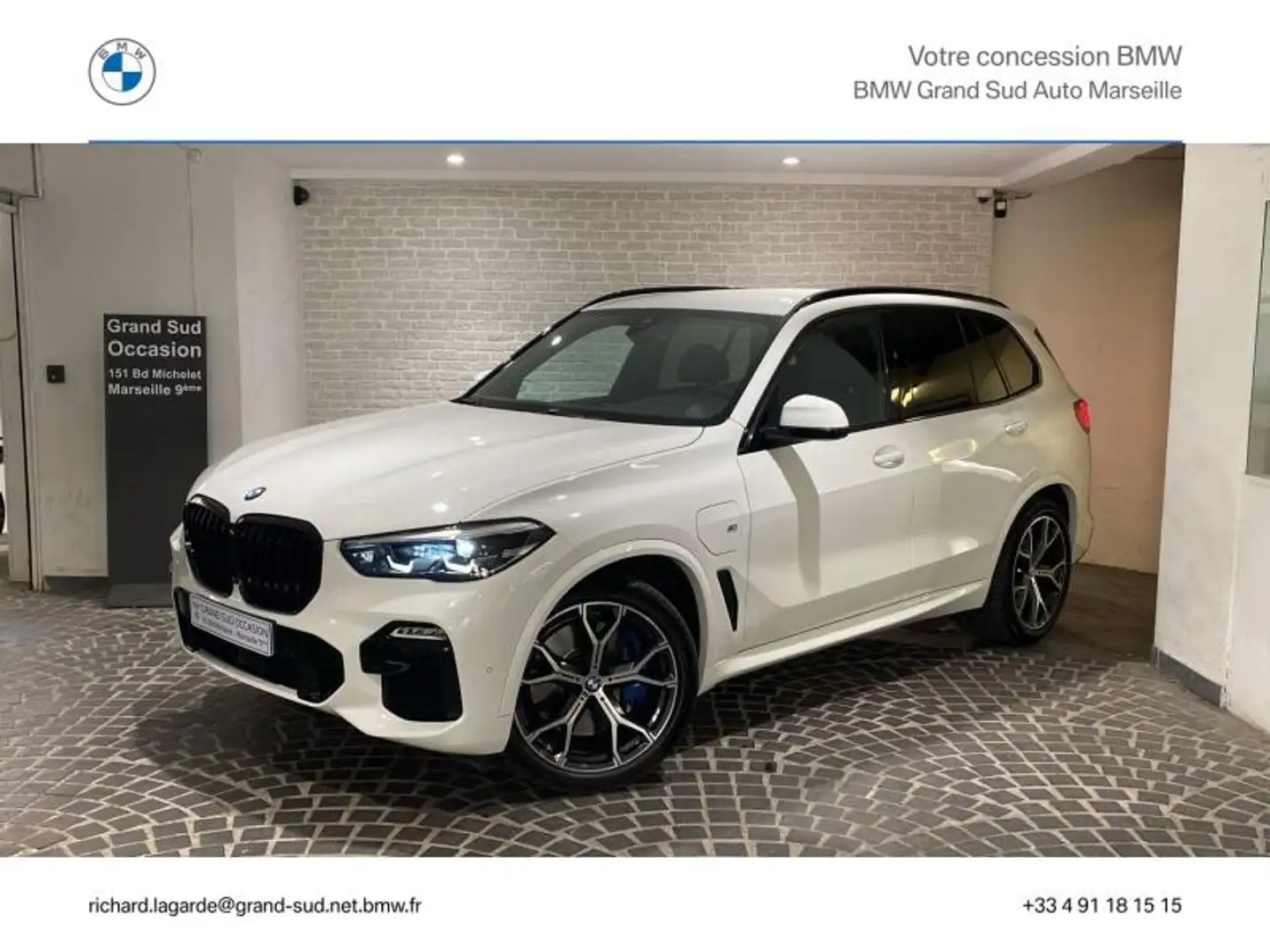 BMW X5 xDrive45e 394ch M Sport 17cv Blanc - 1